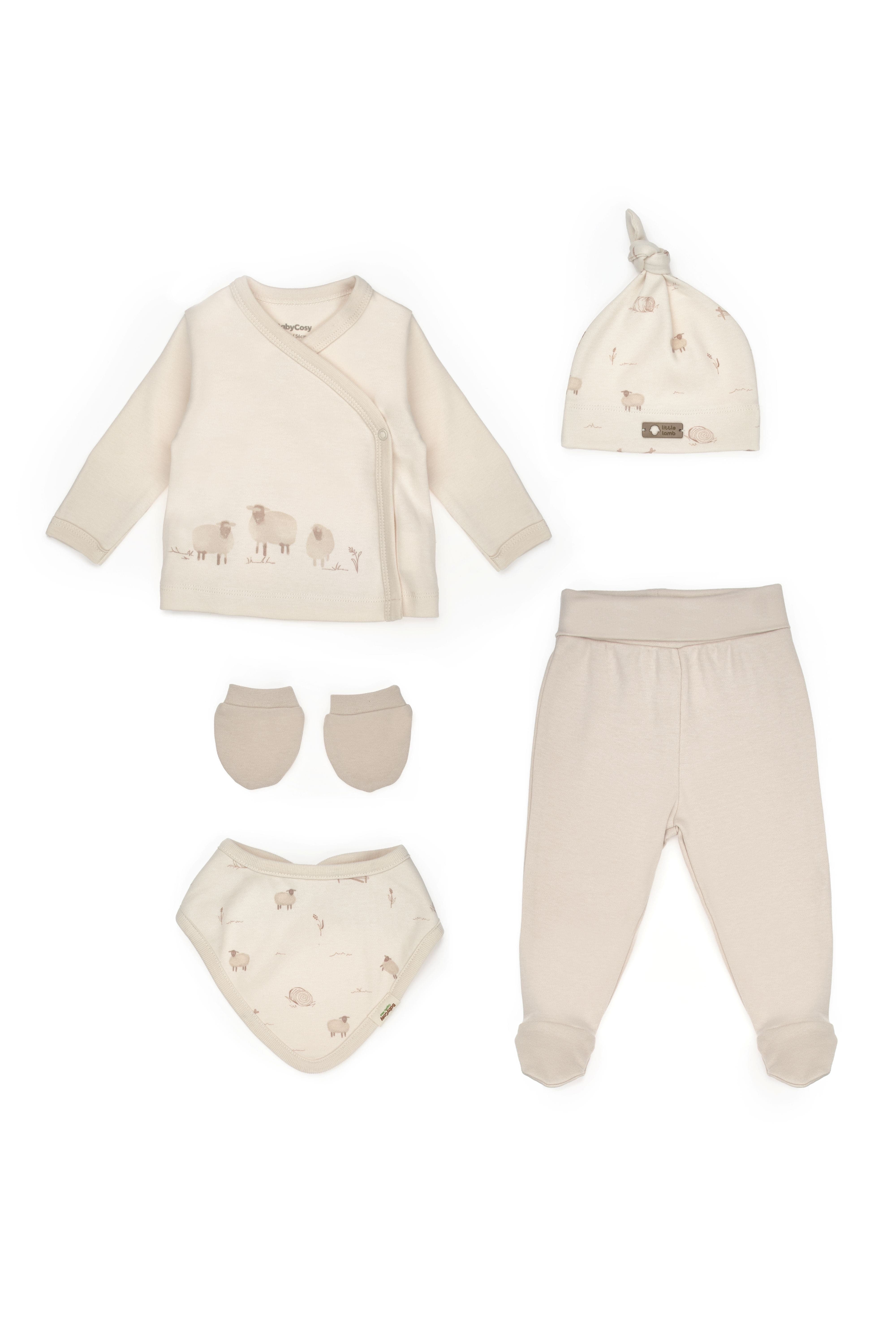 Little Lamb 5-Piece Organic Newborn Set - Image 2