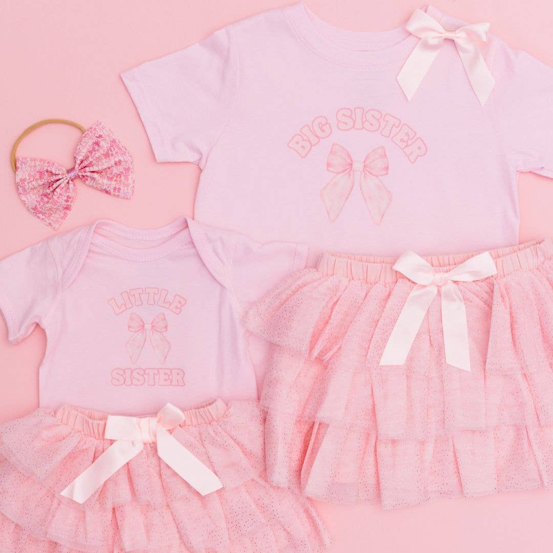Little Sister Bow Short Sleeve Bodysuit - Baby Gifts - Image 5