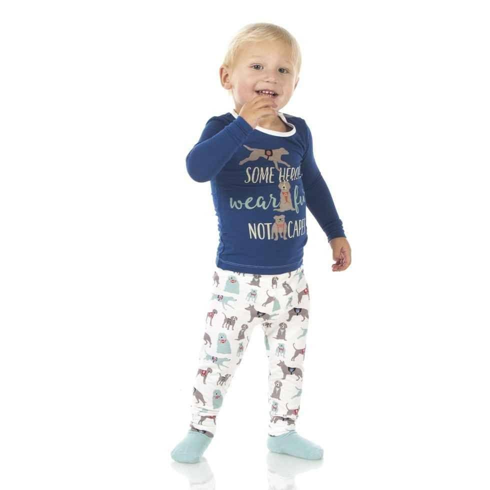Print Bamboo Long Sleeve Pajama Set - Natural Canine First Responders - Image 2