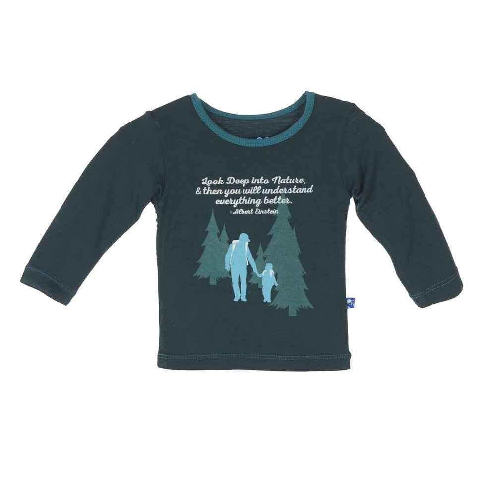 Bamboo Long Sleeve Tee, Dad and Son Backpacking - Image 2