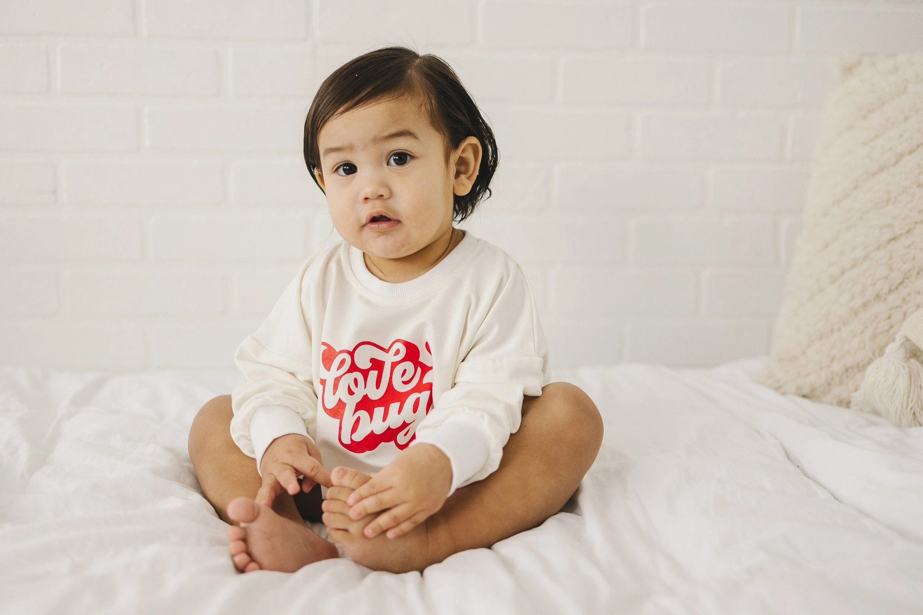 Love Bug Bamboo Sweatshirt Romper - Image 2