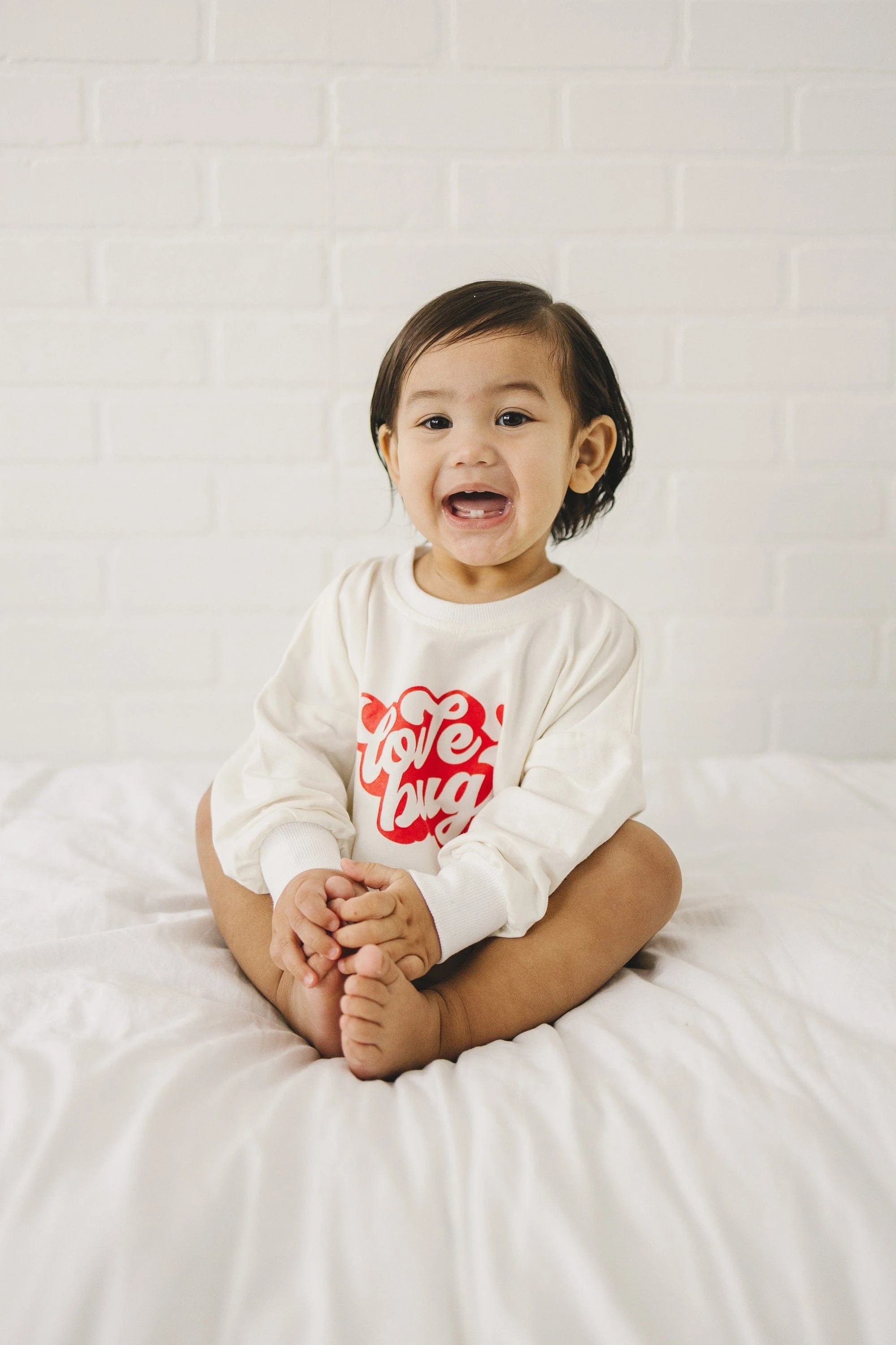 Love Bug Bamboo Sweatshirt Romper - Image 3