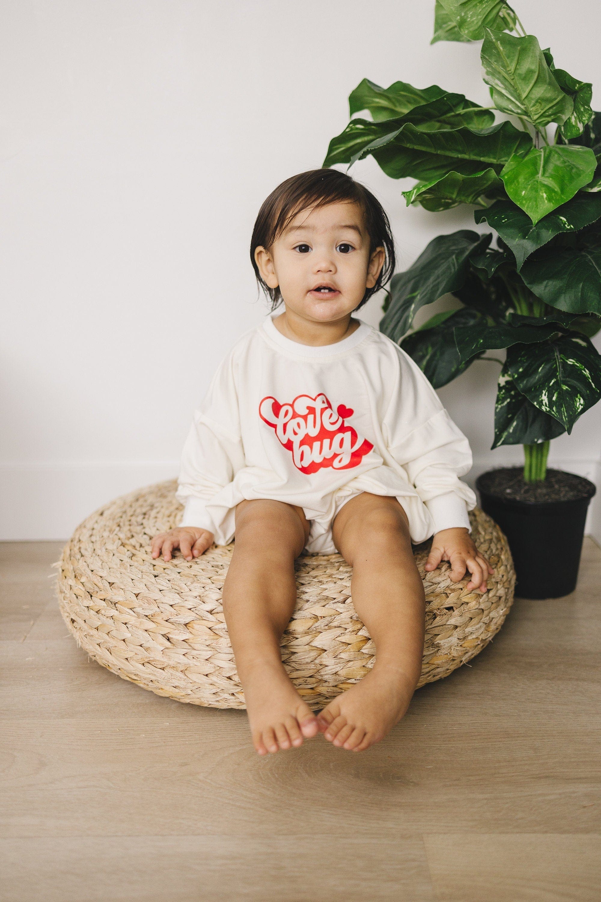 Love Bug Bamboo Sweatshirt Romper - Image 6