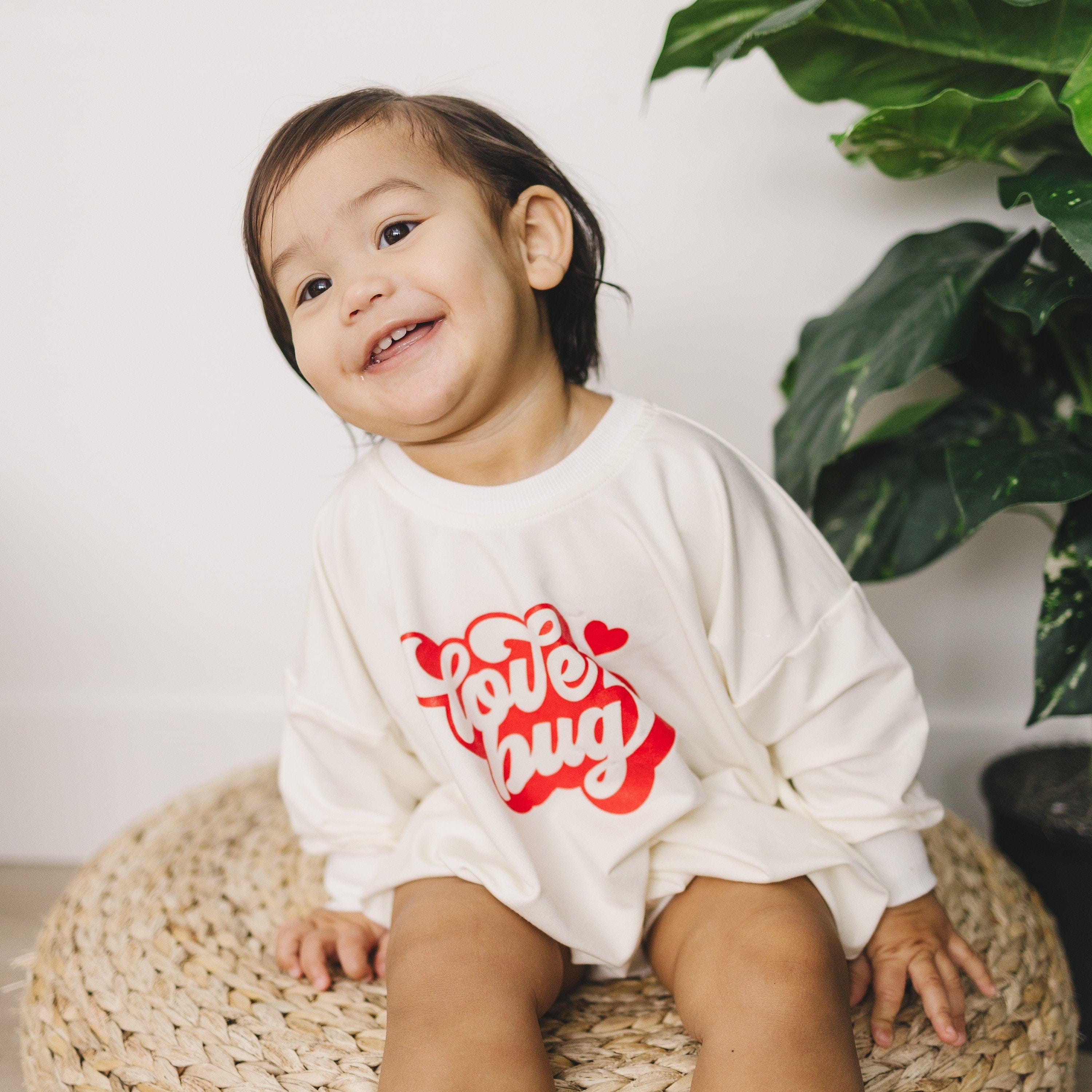 Love Bug Bamboo Sweatshirt Romper - Image 7