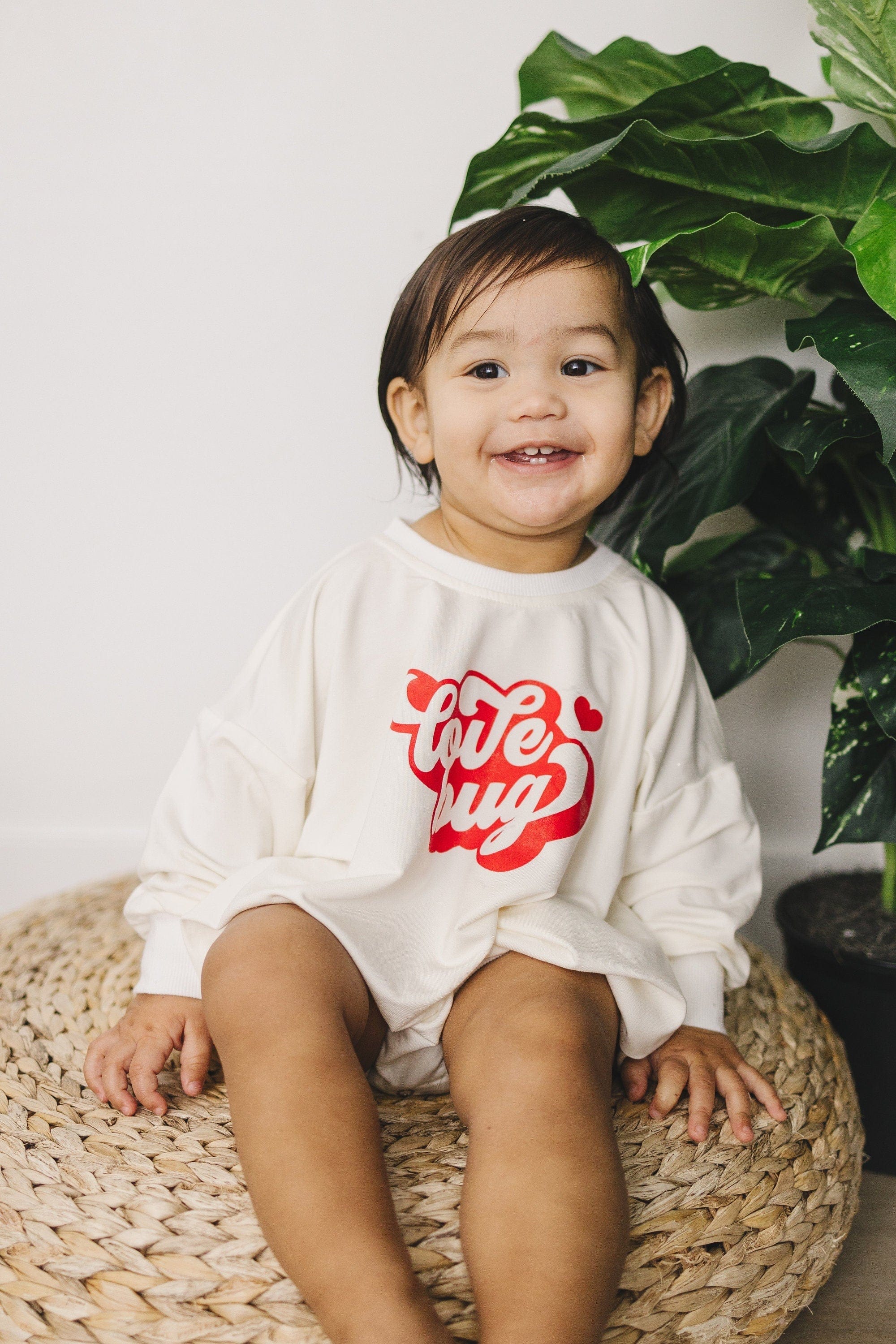 Love Bug Bamboo Sweatshirt Romper - Image 8