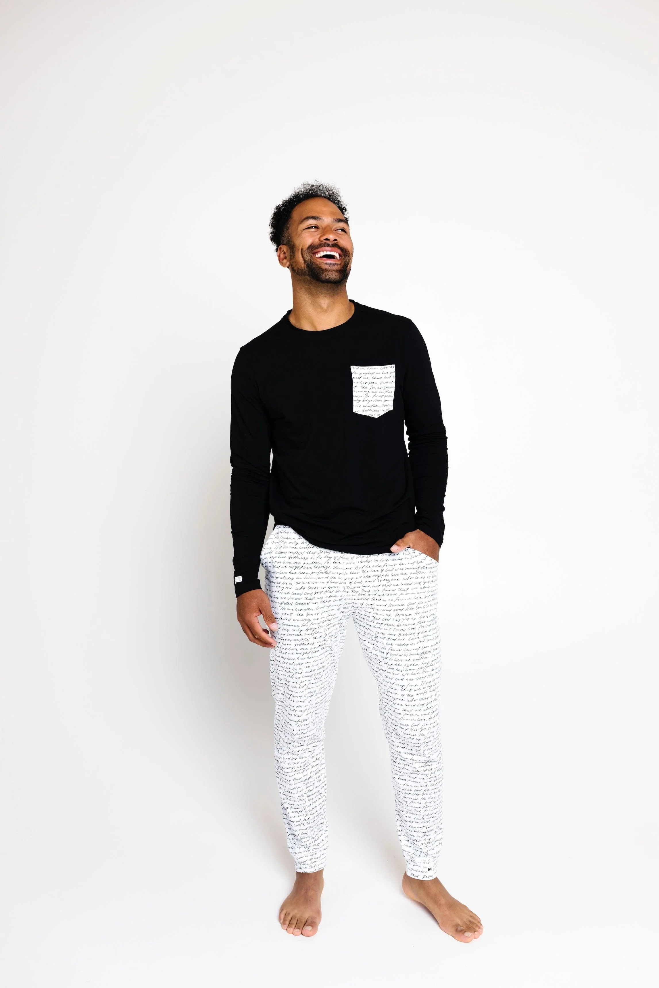 Love One Another Cotton Mens PJ Set - Image 3