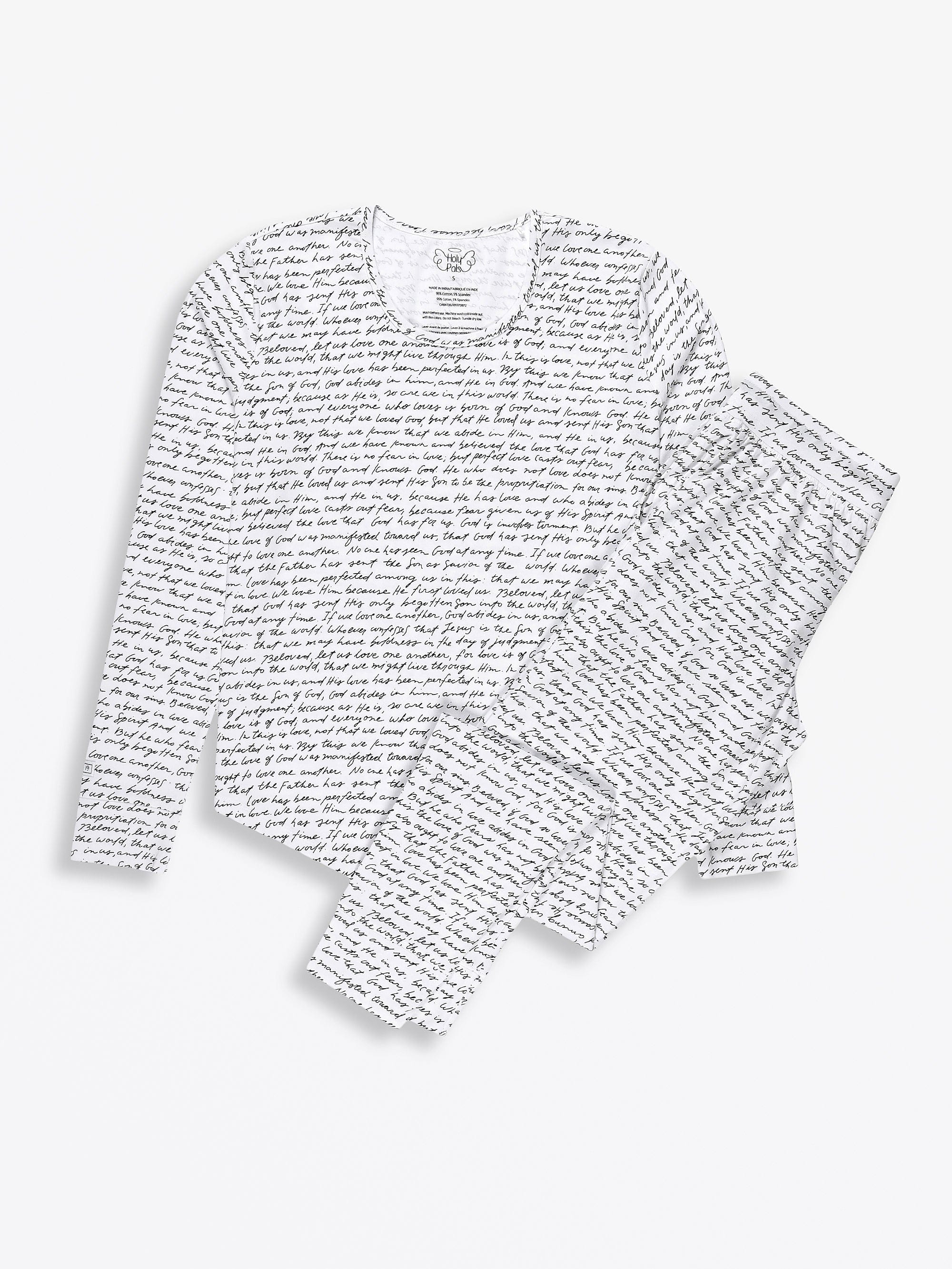 Love One Another Cotton Womens PJ Jogger Set - Image 2