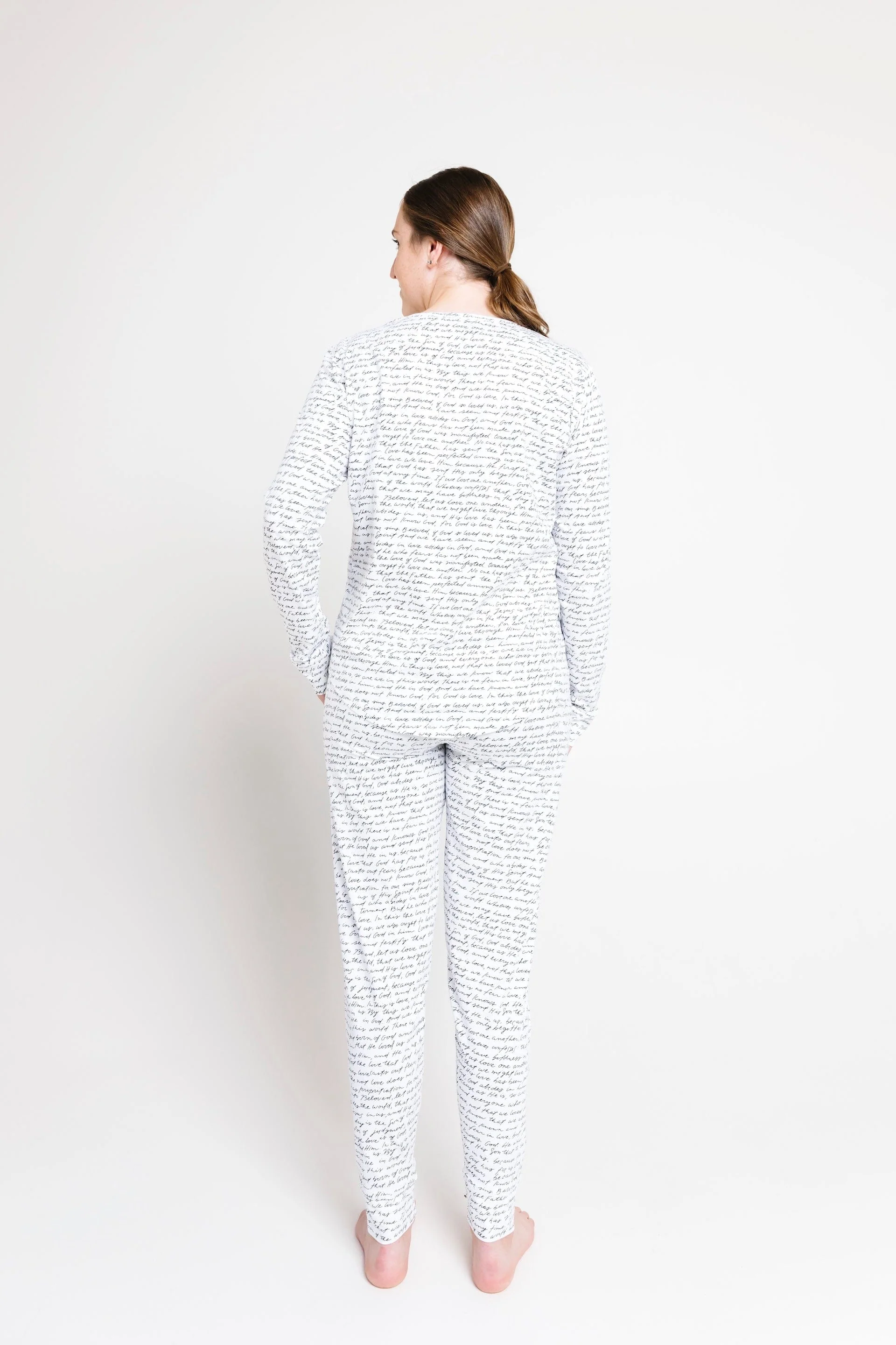 Love One Another Cotton Womens PJ Jogger Set - Image 3
