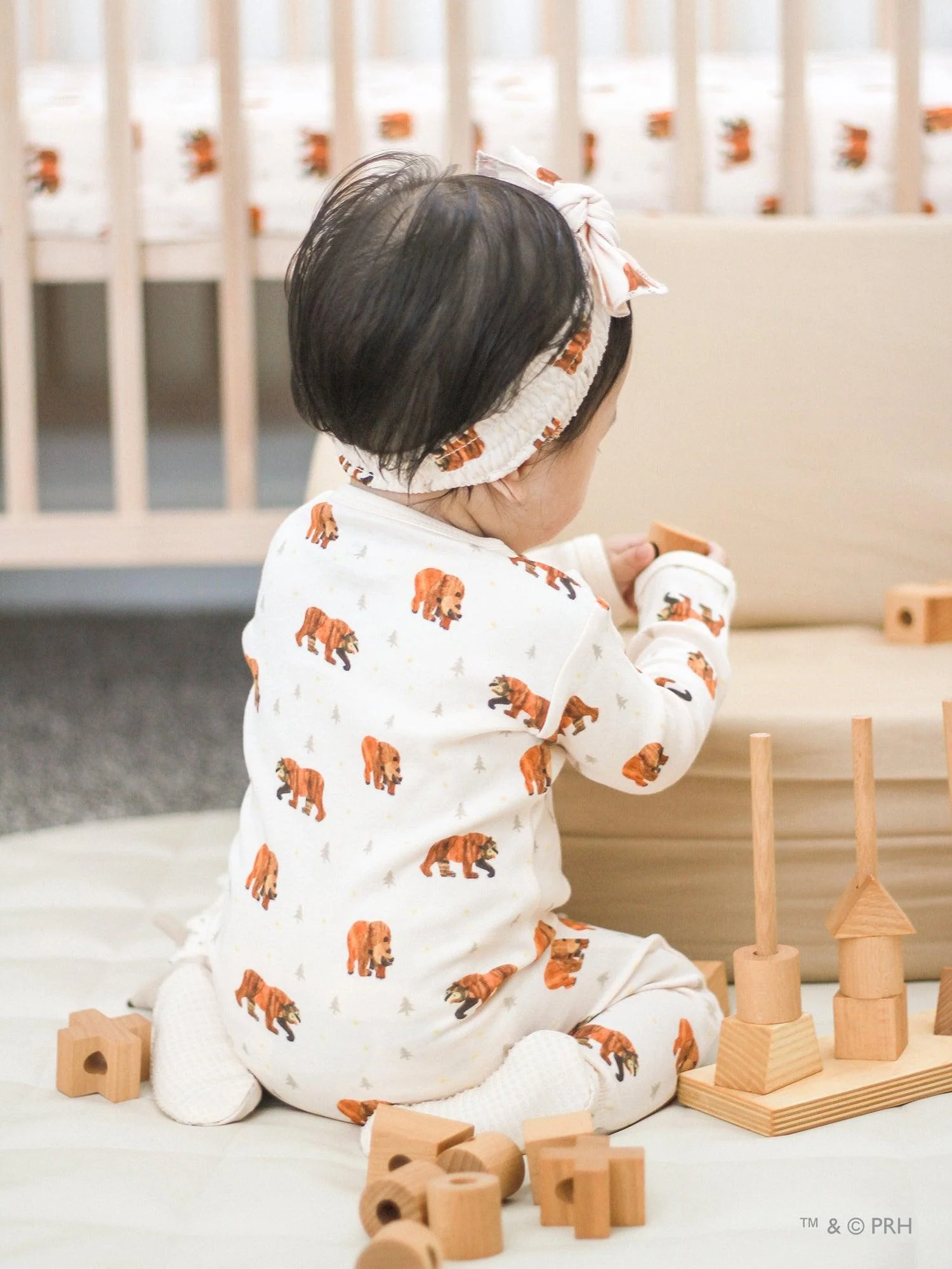 Footie with 2-Way Zipper - Brown Bear - Image 3