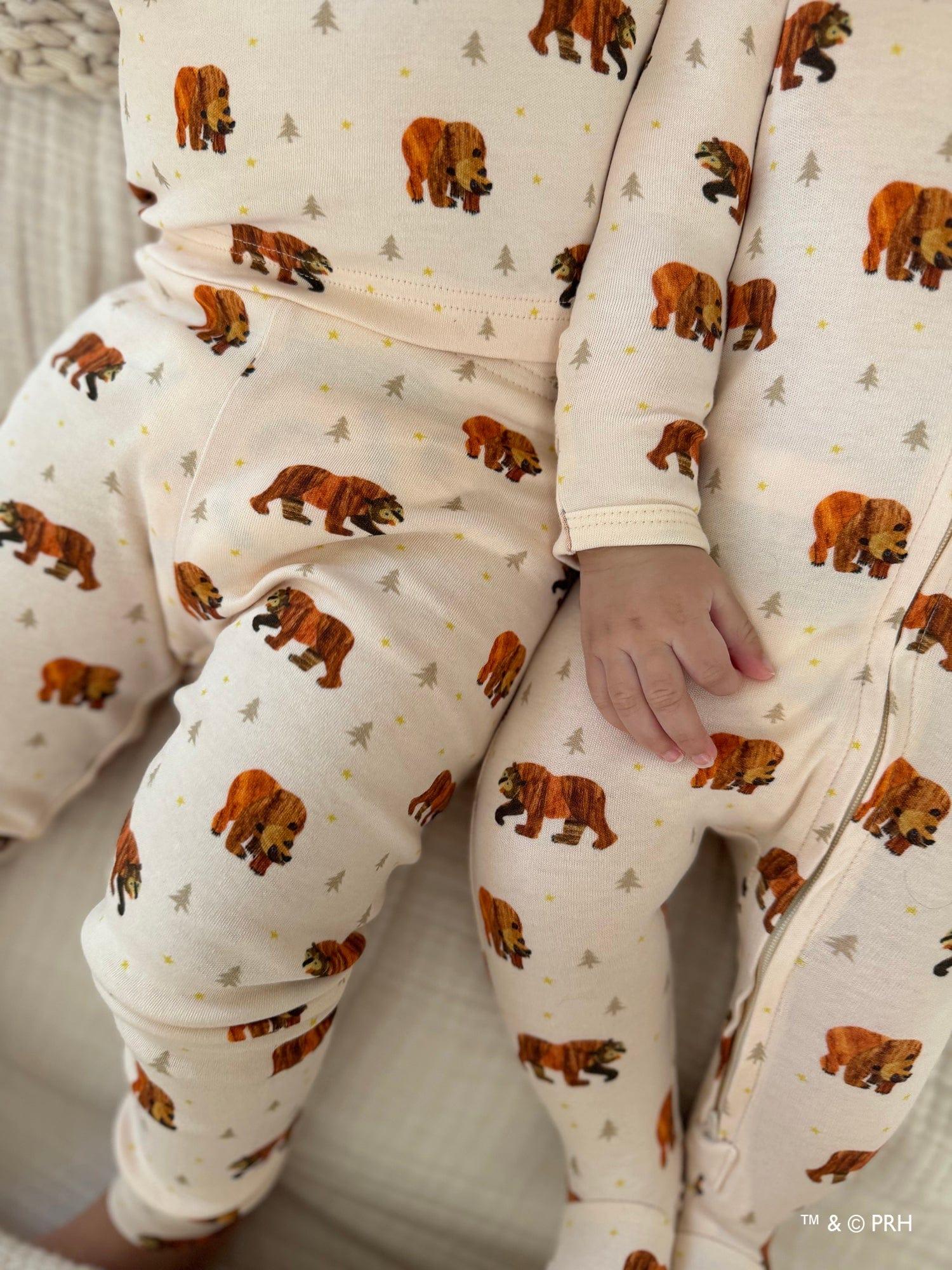 Long Sleeve Pajama Set - Brown Bear - Image 2