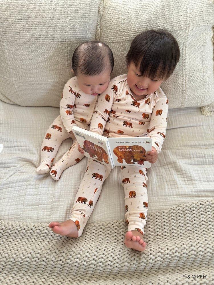 Long Sleeve Pajama Set - Brown Bear - Image 3