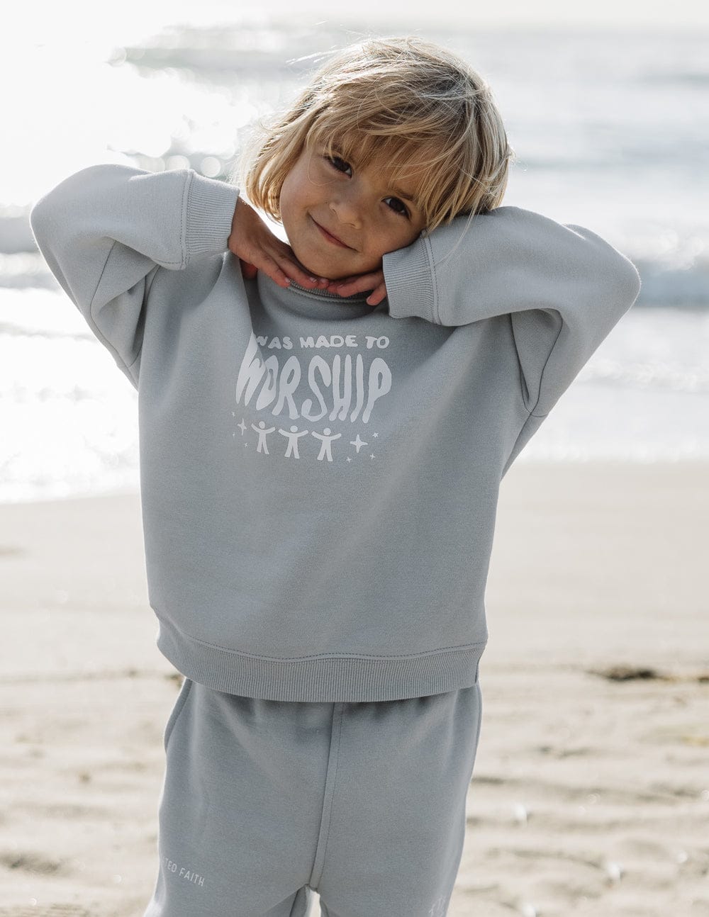 Made To Worship Kids Crewneck - Image 4