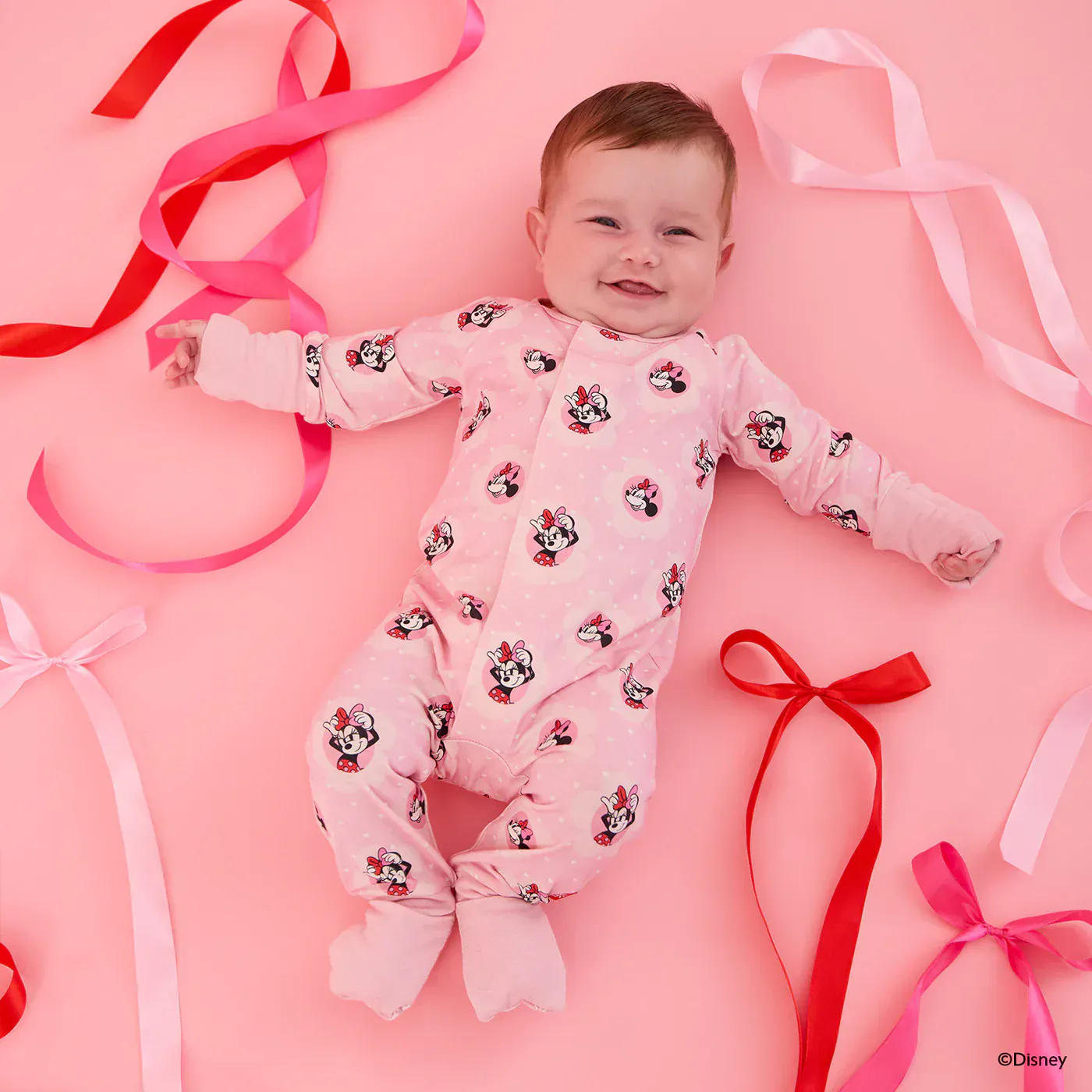 Magnetic Convertible Footie Romper - Minnie Galentines Day - Image 4