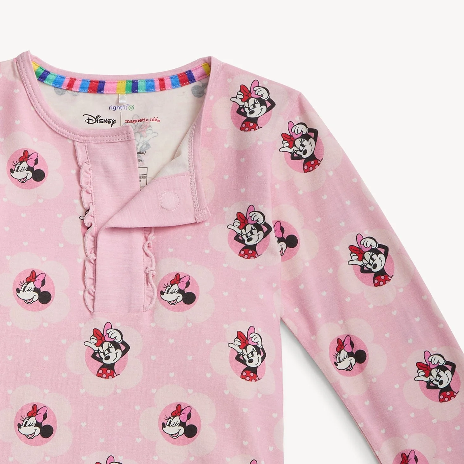 Magnetic Long Sleeve Pajama Set - Minnie Galentines Day - Image 2