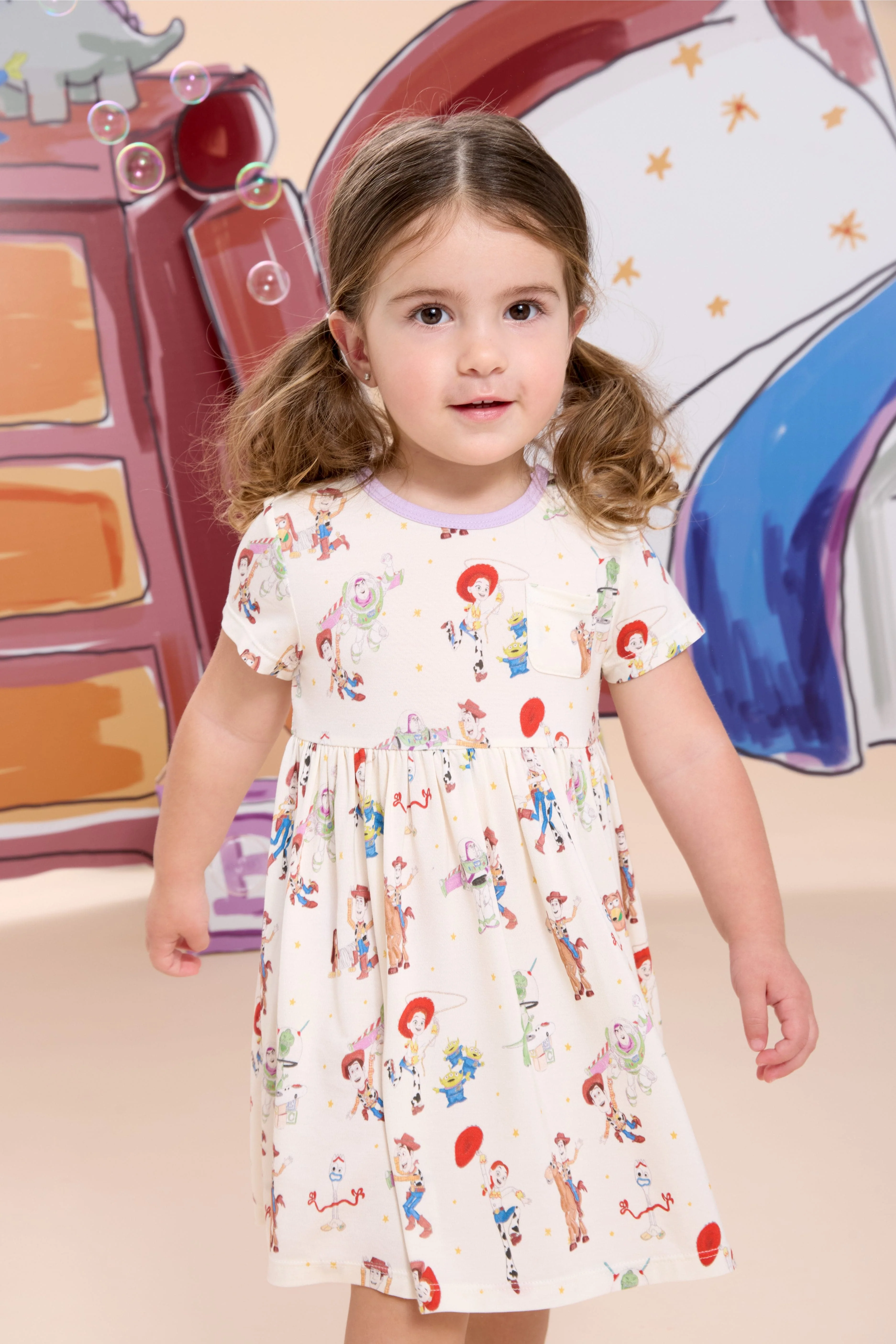 Magnetic Short Sleeve Dress - Toy Story Woody & Friends