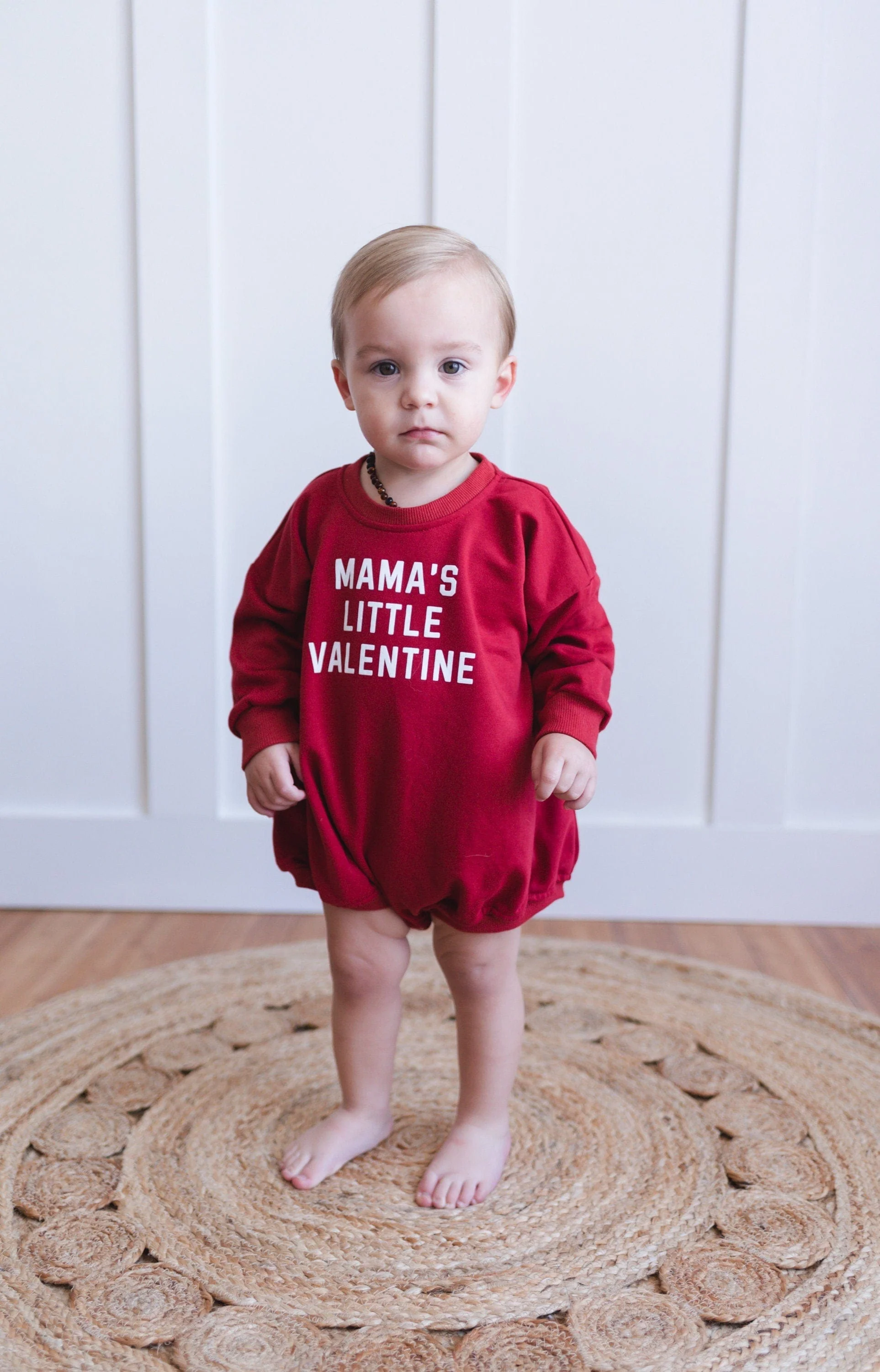 Mama's Little Valentine Sweatshirt Romper - Image 3