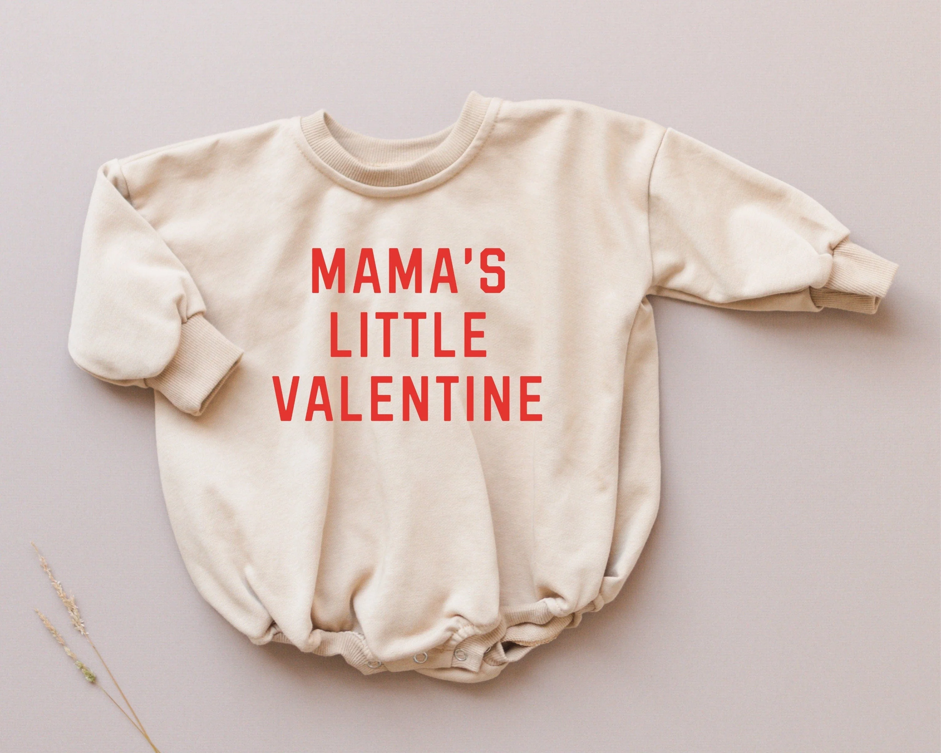 Mama's Little Valentine Sweatshirt Romper - Image 4