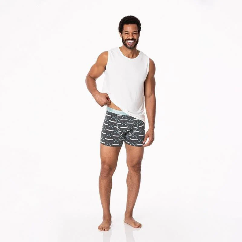 Men's Bamboo Boxer Briefs - Stone Paddles and Canoe - Image 2