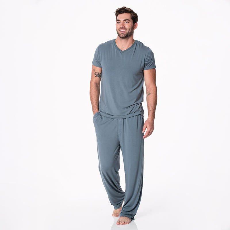 Men's Solid Bamboo Pajama Pants - Slate - Image 2