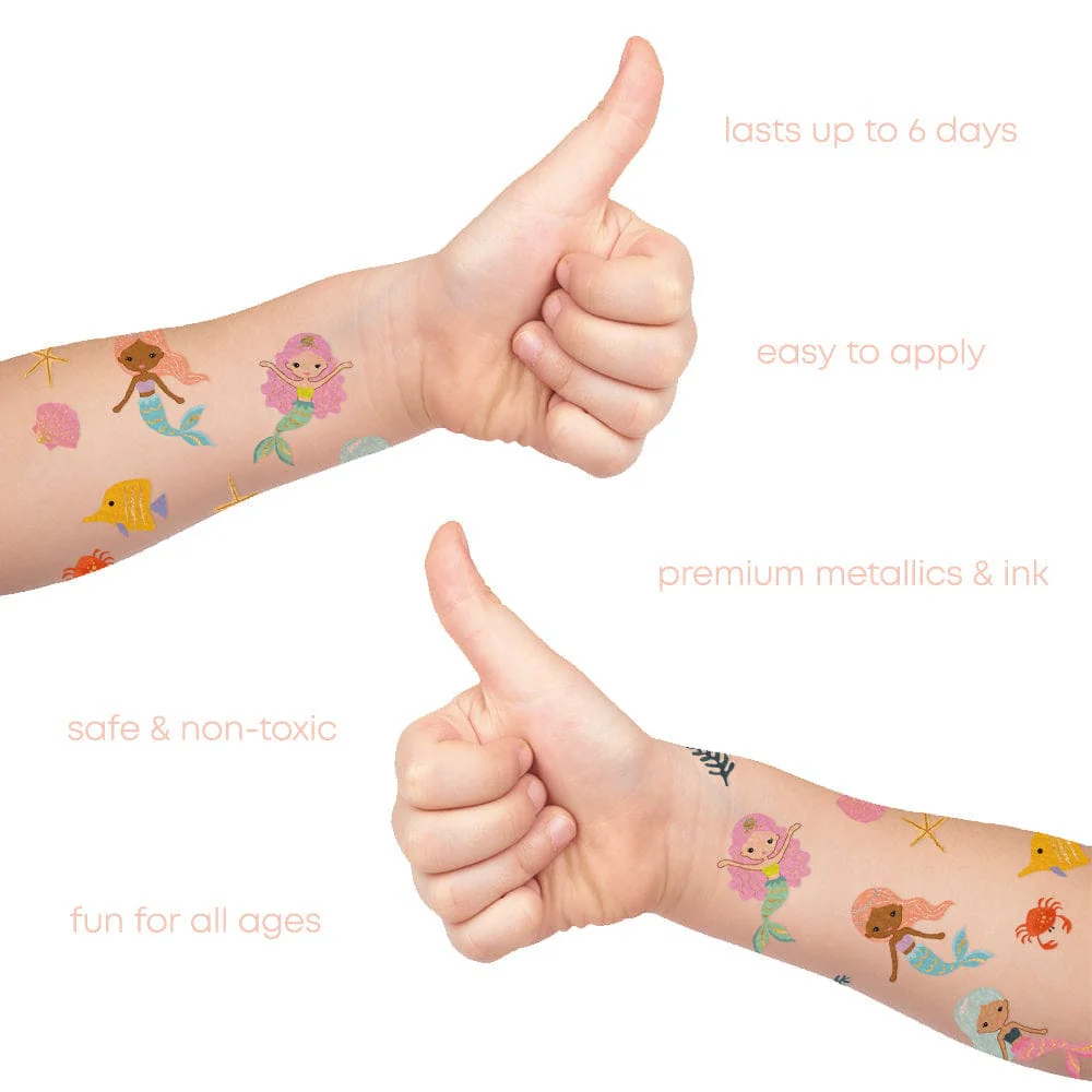 Mermaid Lagoon Variety Temporary Tattoos Set - Image 5