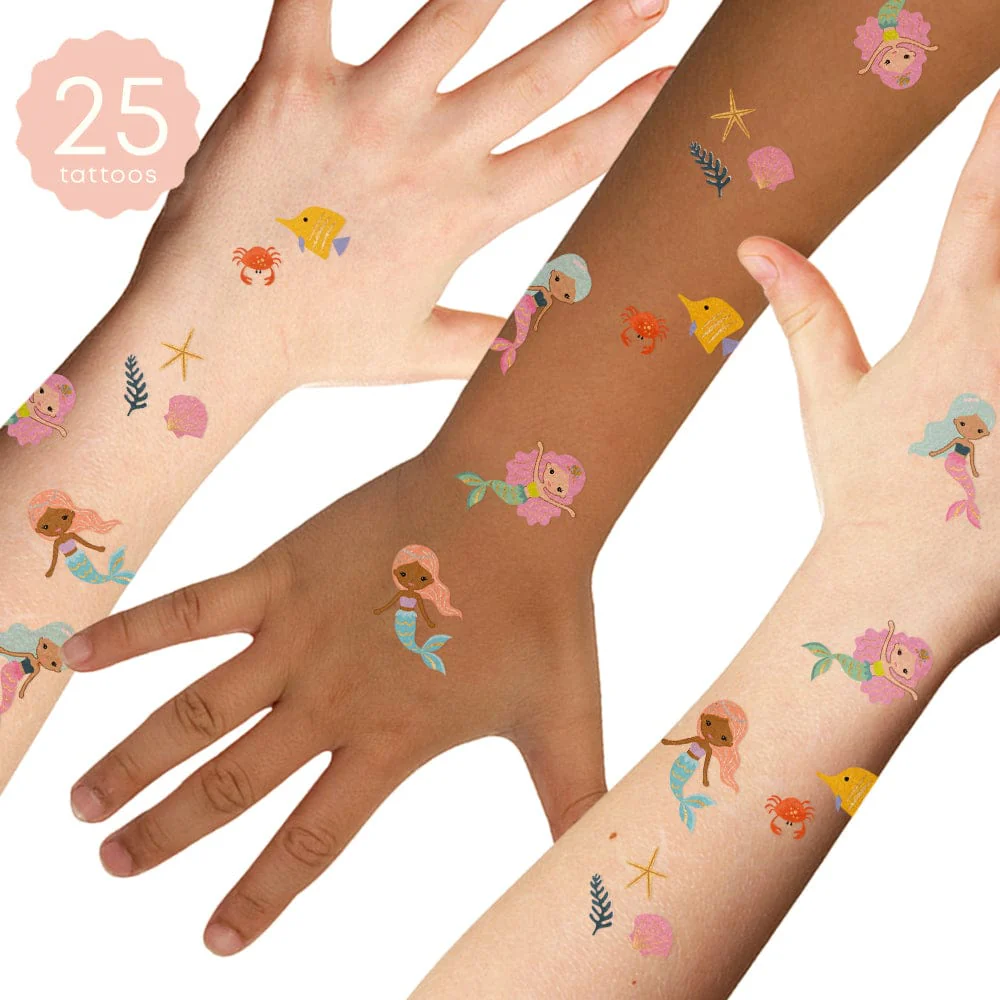 Mermaid Lagoon Variety Temporary Tattoos Set - Image 6