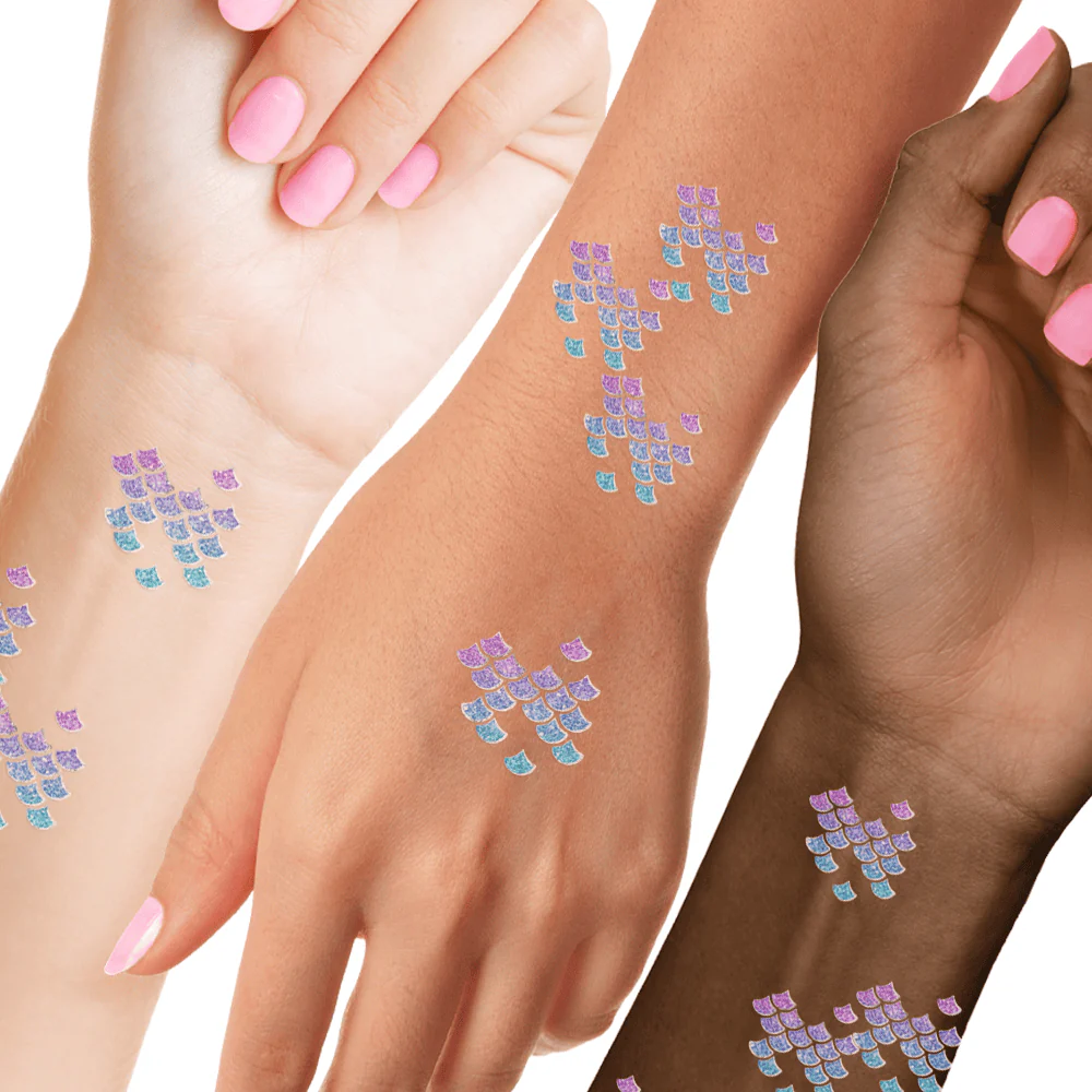 Mermaid Shimmer Scales Temporary Tattoos - Image 4