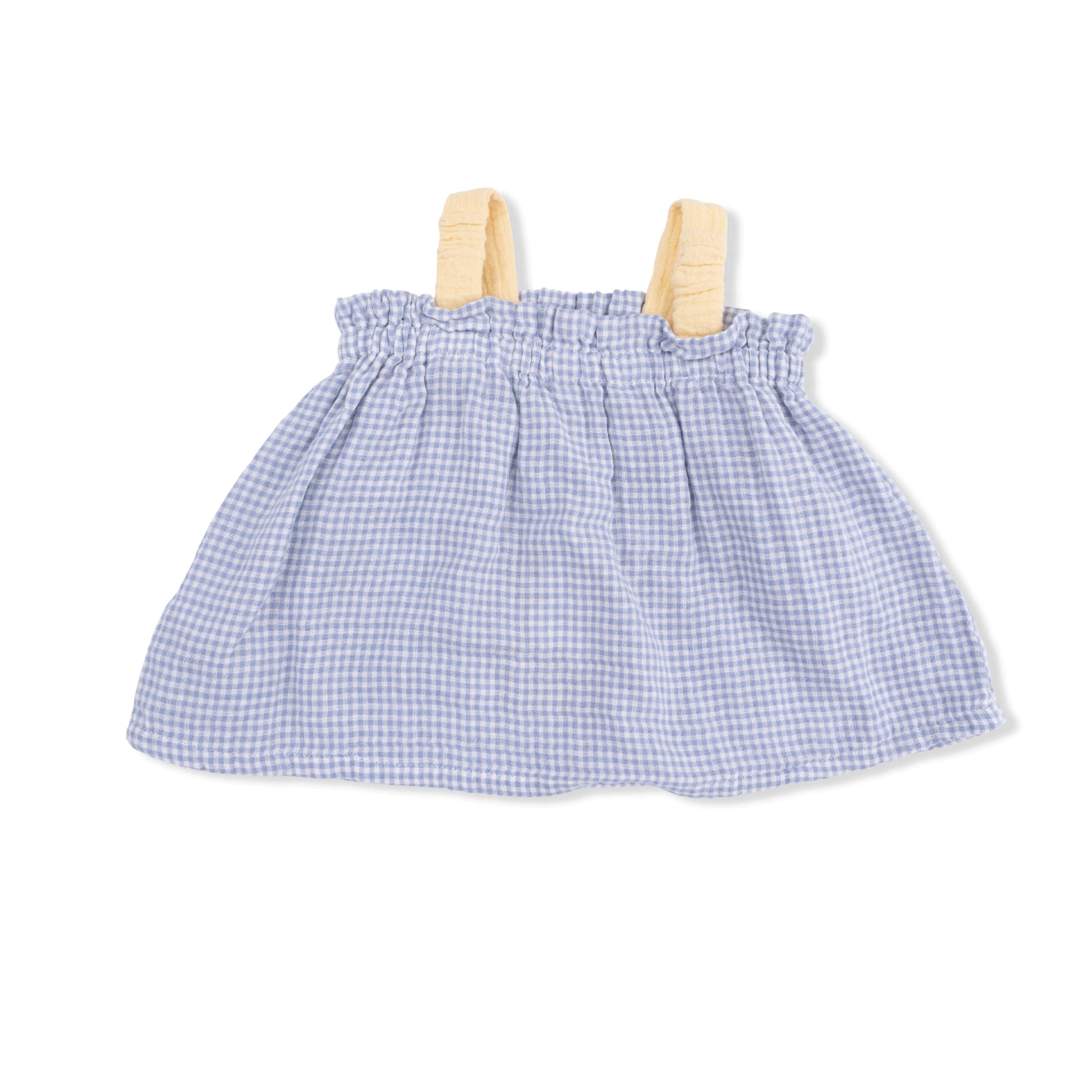 Top with Bows and Ruffle Leg Bloomer - Micro Gingham Blue Blizzard - Image 4