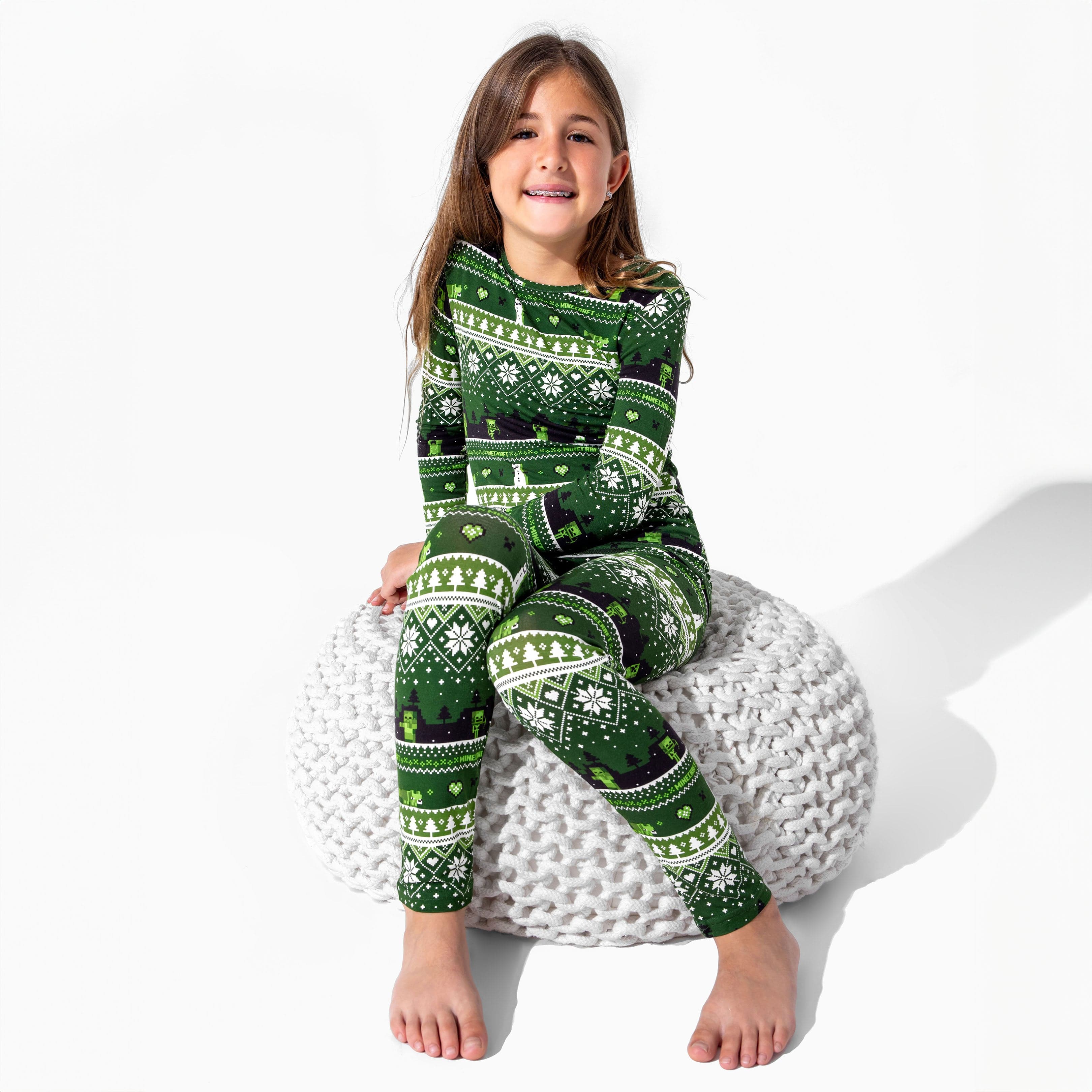 Bamboo Long Sleeve Pajama Set - Minecraft Christmas - Image 5