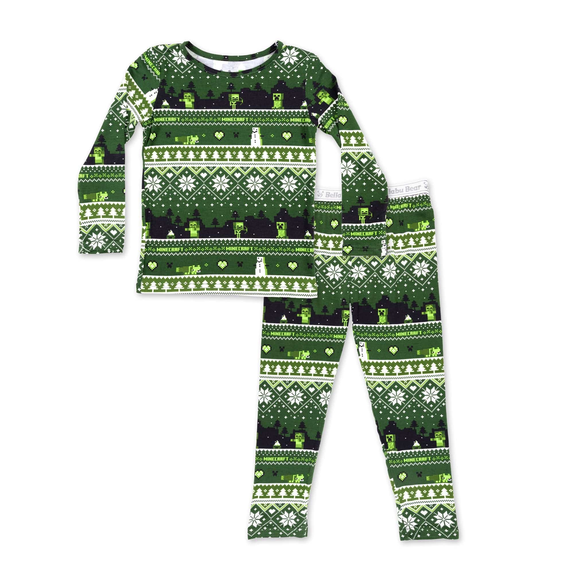 Bamboo Long Sleeve Pajama Set - Minecraft Christmas - Image 6