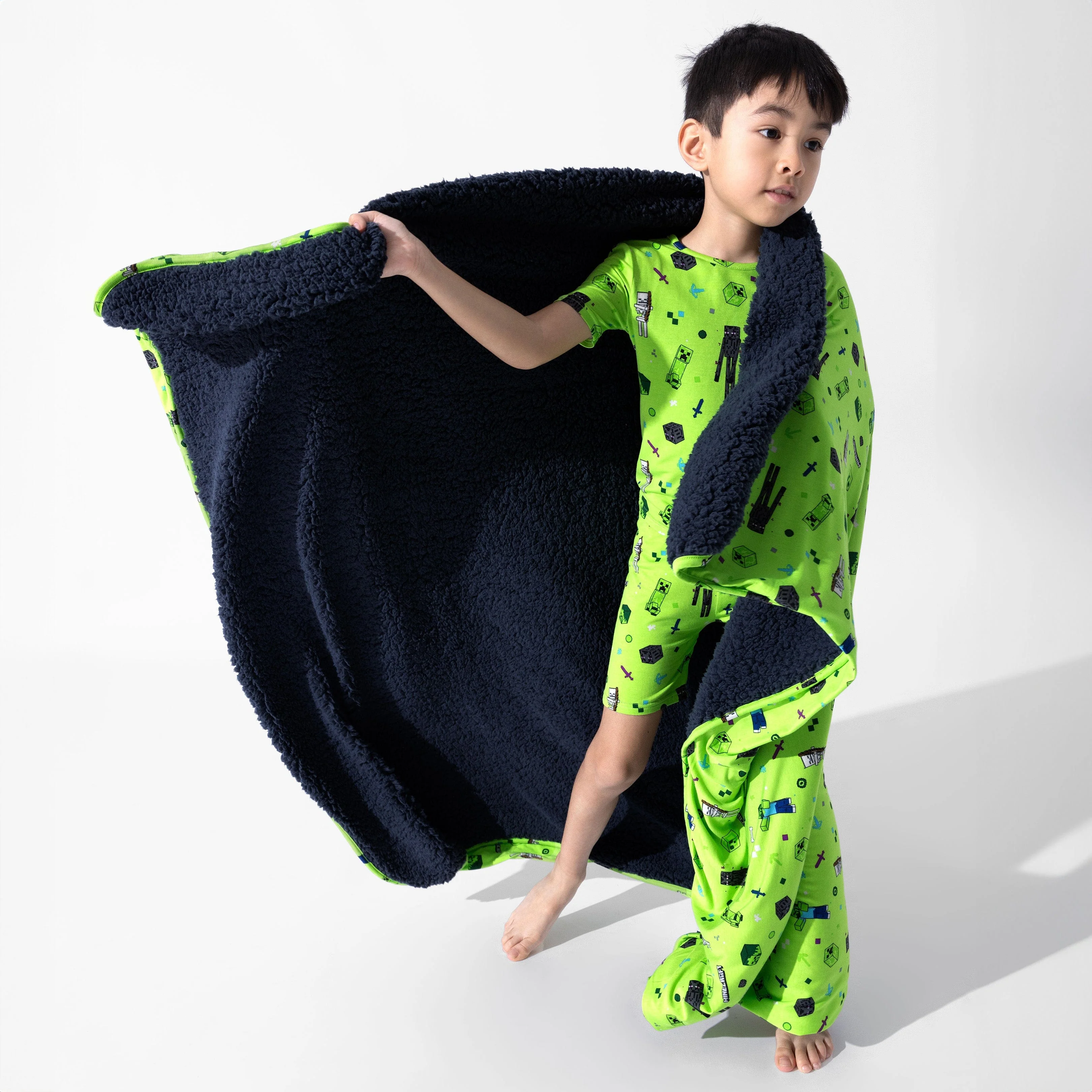 Bamboo Short Sleeve Pajama Set with Shorts - Minecraft Mob Squad - Image 6