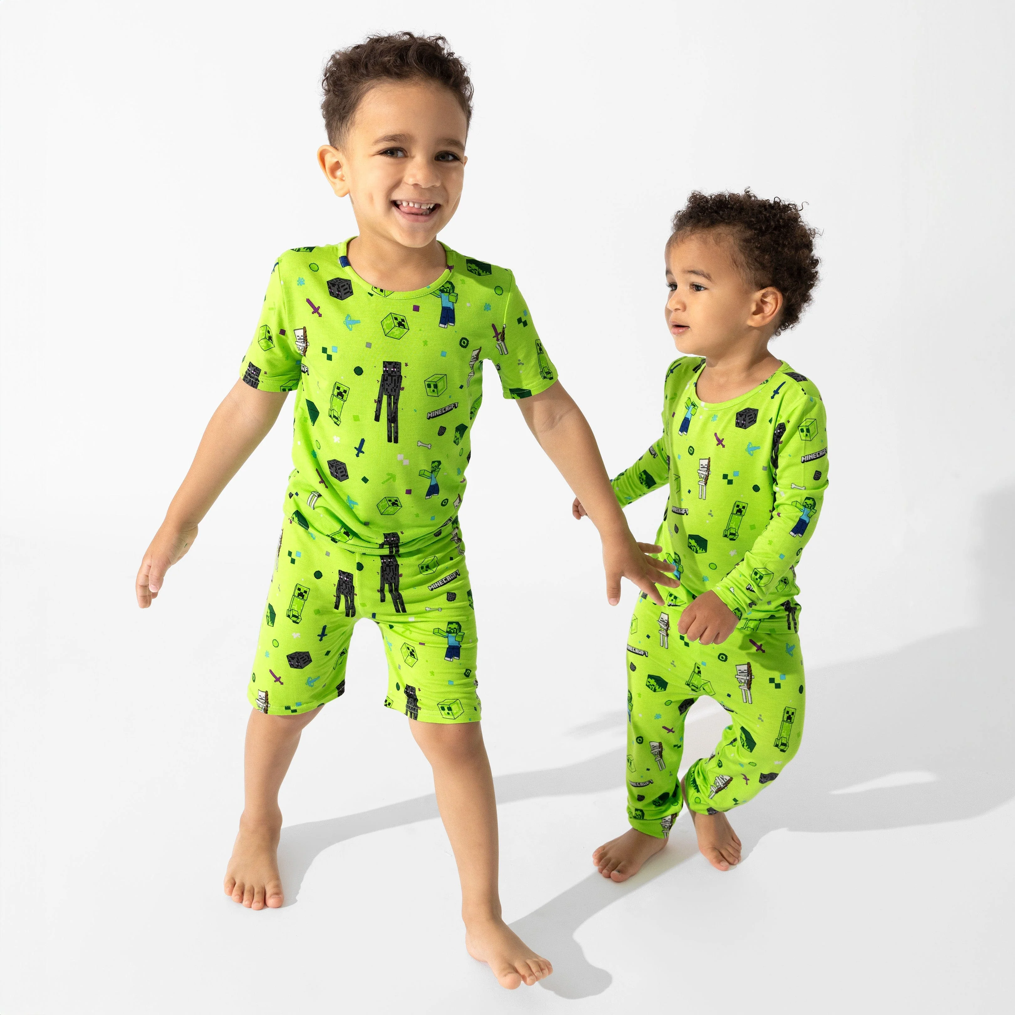 Bamboo Short Sleeve Pajama Set with Shorts - Minecraft Mob Squad - Image 8