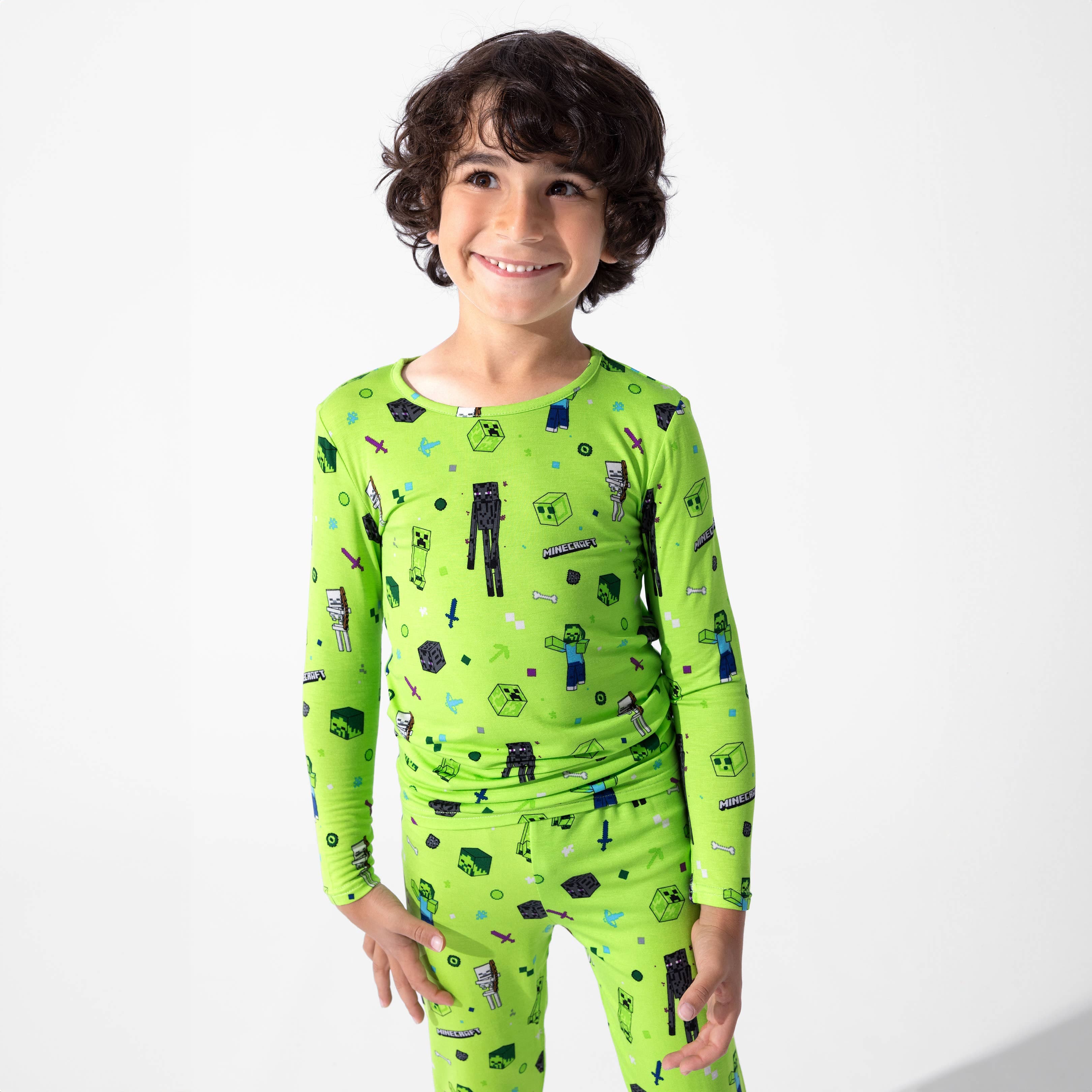 Bamboo Long Sleeve Pajama Set - Minecraft Mob Squad - Image 2