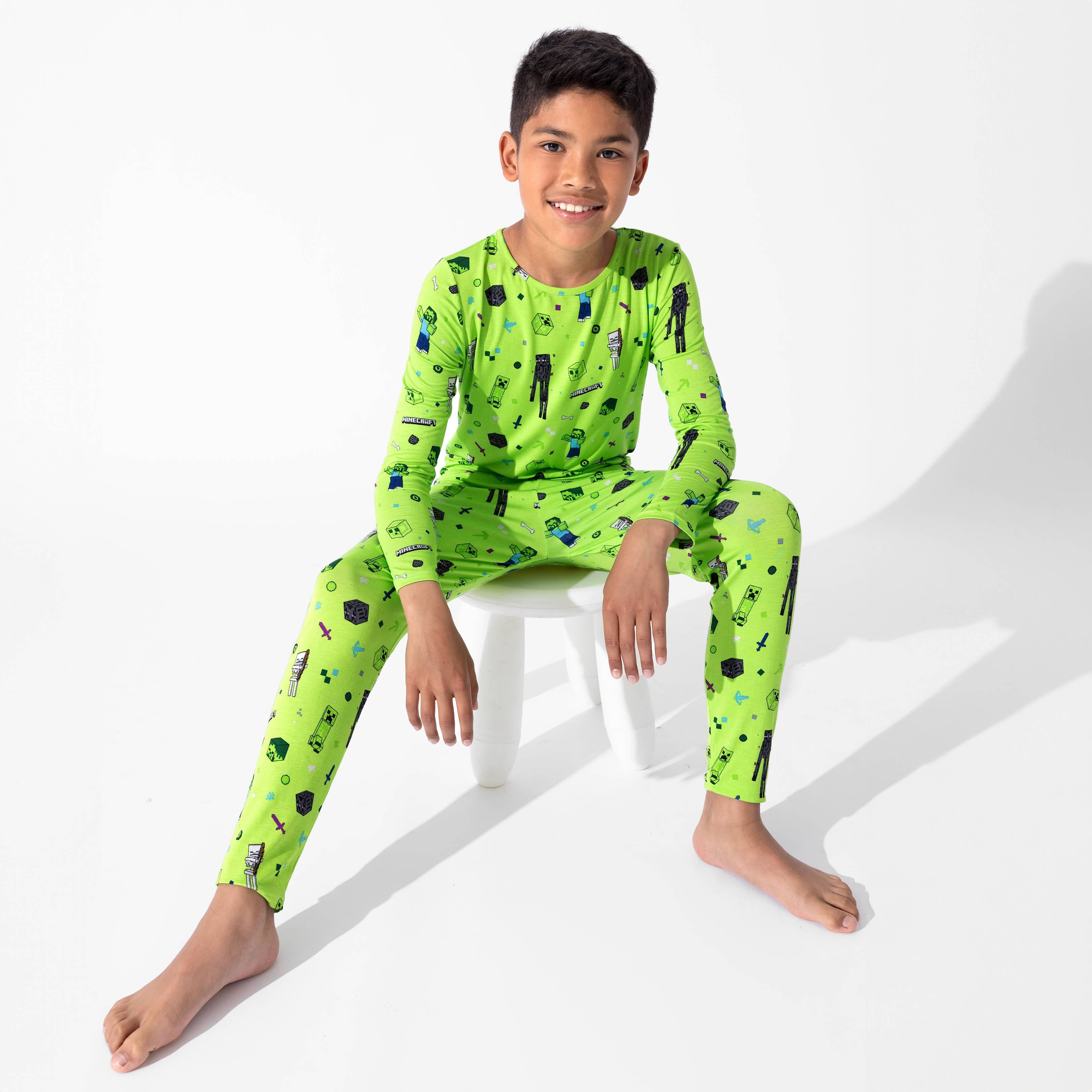 Bamboo Long Sleeve Pajama Set - Minecraft Mob Squad - Image 3