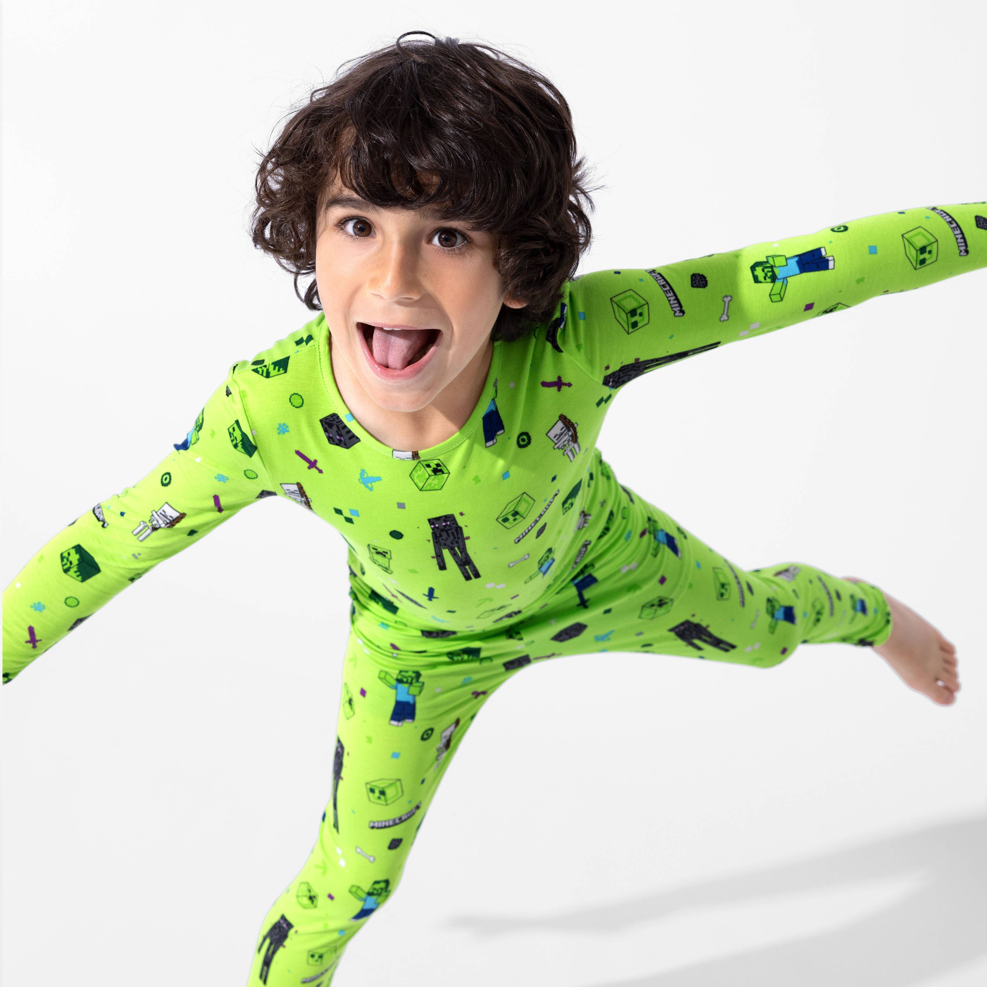 Bamboo Long Sleeve Pajama Set - Minecraft Mob Squad - Image 4
