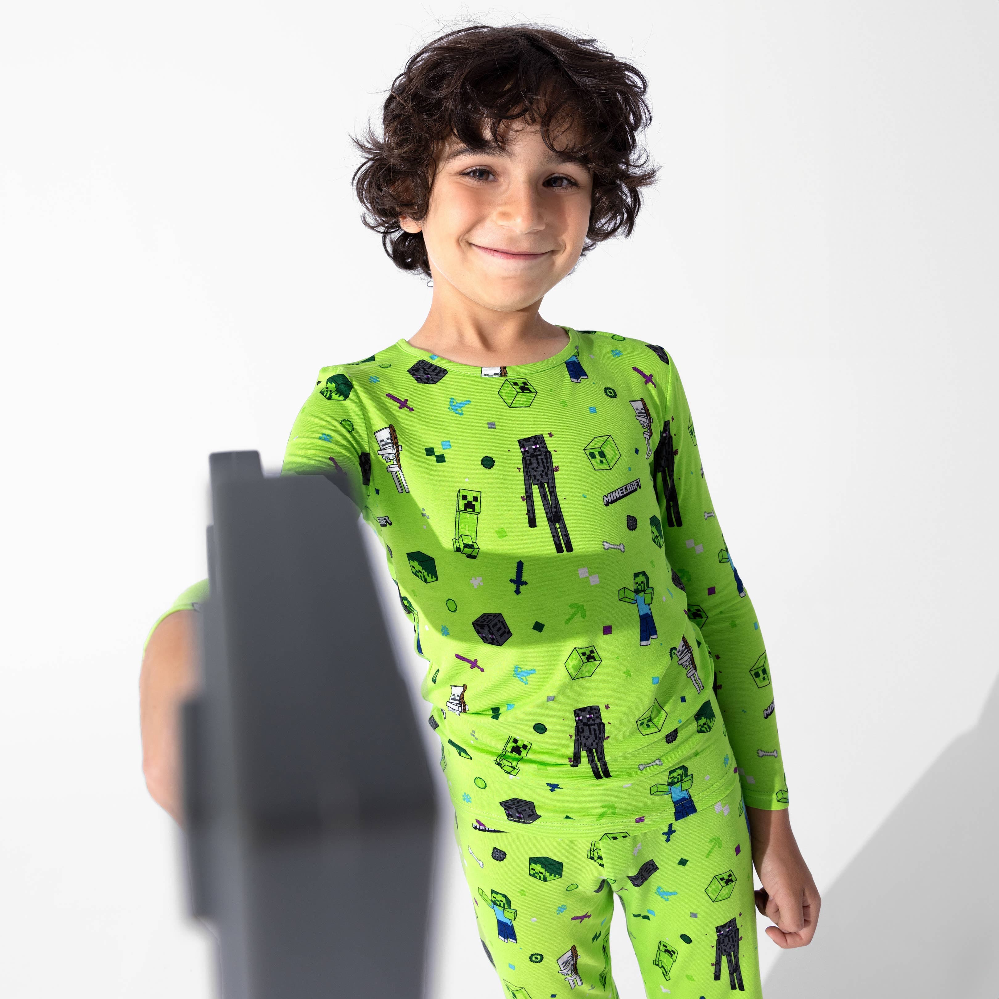 Bamboo Long Sleeve Pajama Set - Minecraft Mob Squad - Image 5
