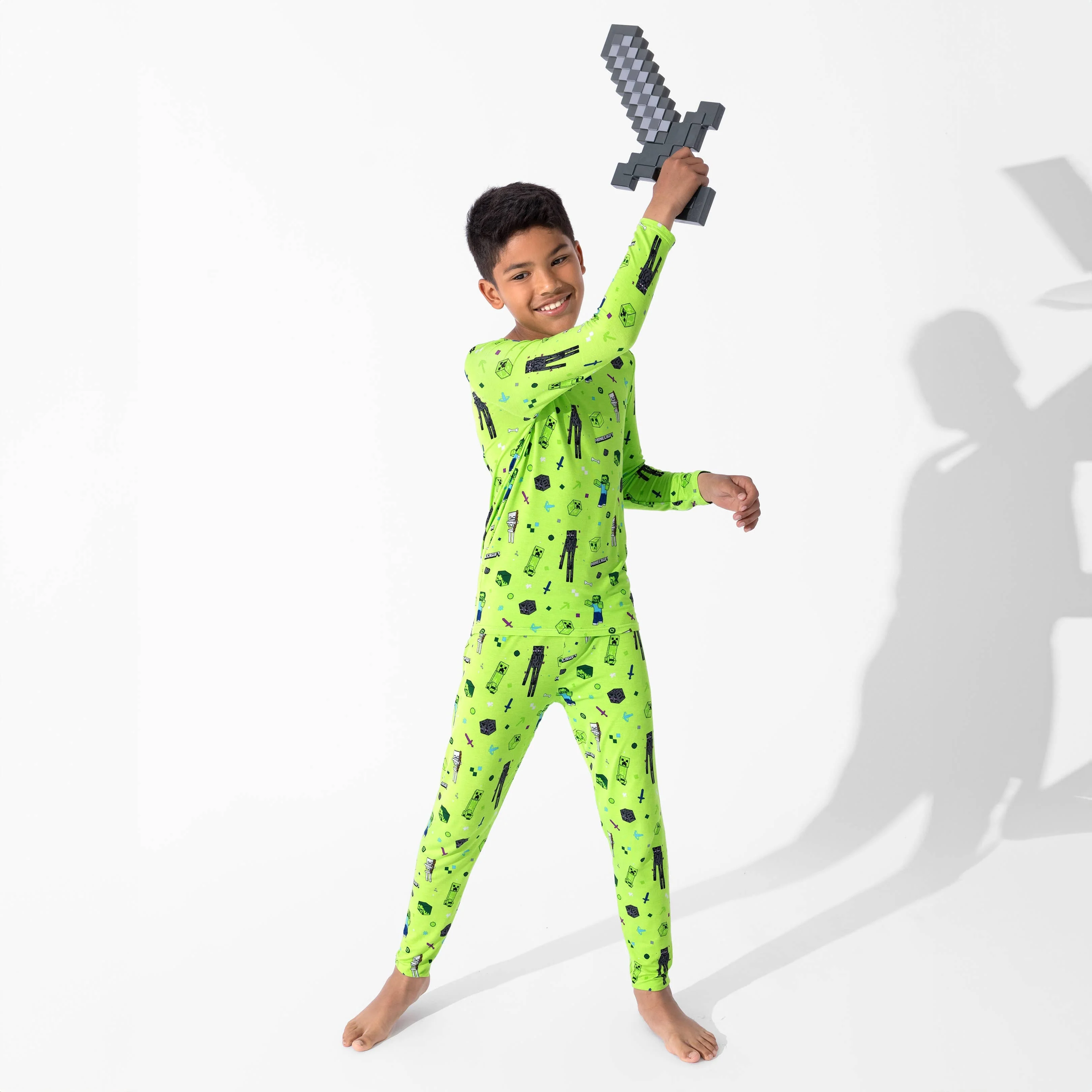 Bamboo Long Sleeve Pajama Set - Minecraft Mob Squad - Image 7
