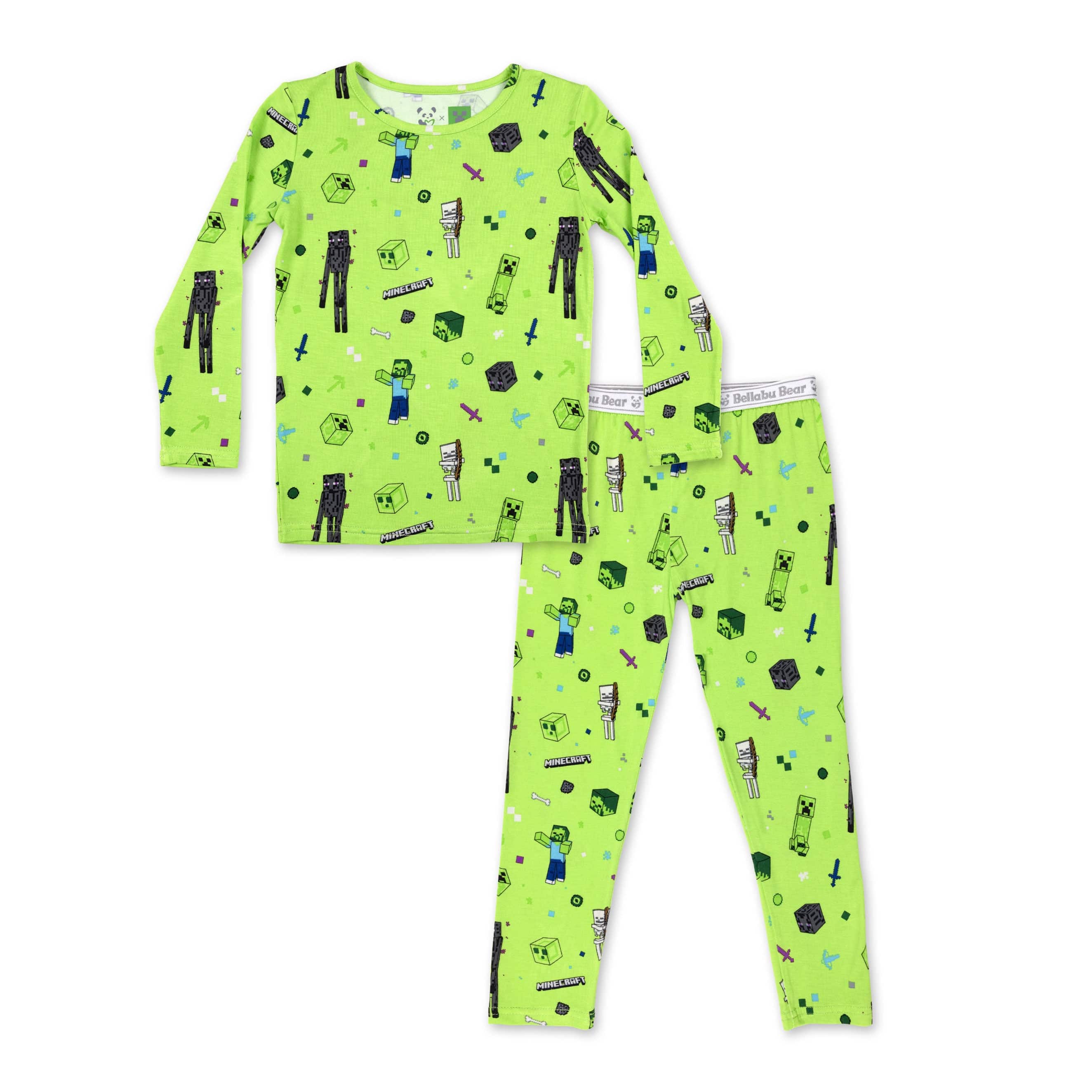 Bamboo Long Sleeve Pajama Set - Minecraft Mob Squad - Image 9