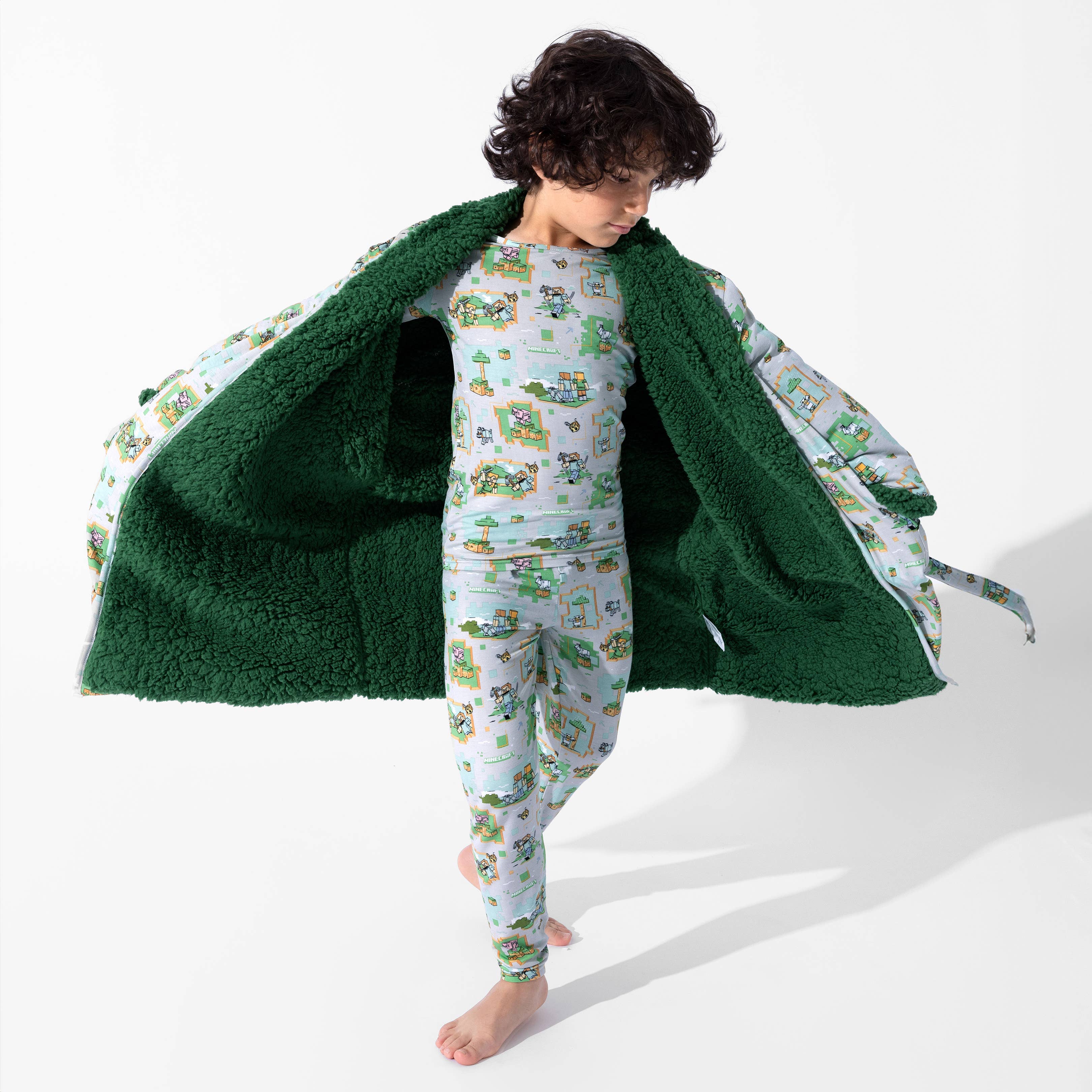Bamboo Long Sleeve Pajama Set - Minecraft Overworld Dreams - Image 4