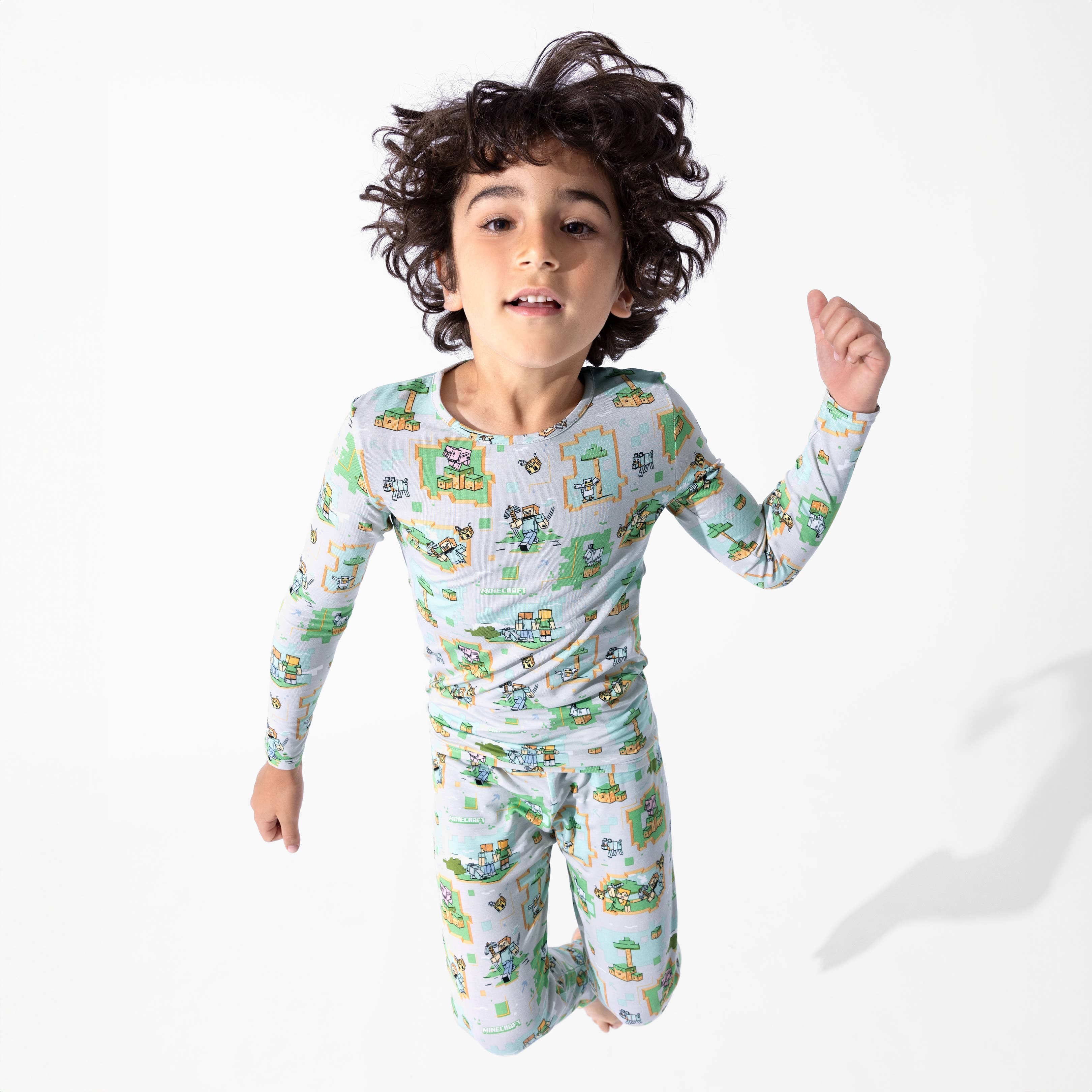 Bamboo Long Sleeve Pajama Set - Minecraft Overworld Dreams - Image 5