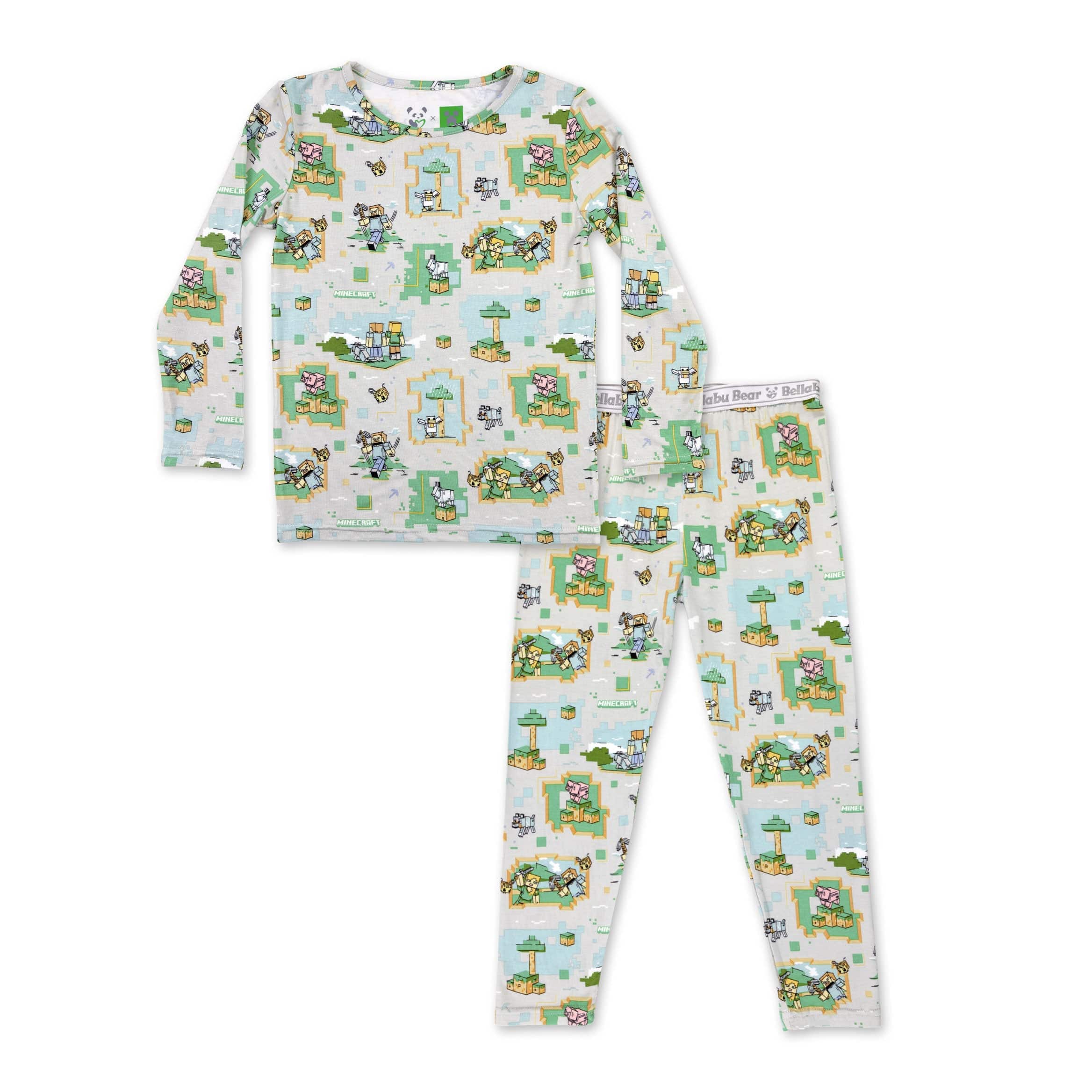 Bamboo Long Sleeve Pajama Set - Minecraft Overworld Dreams - Image 6