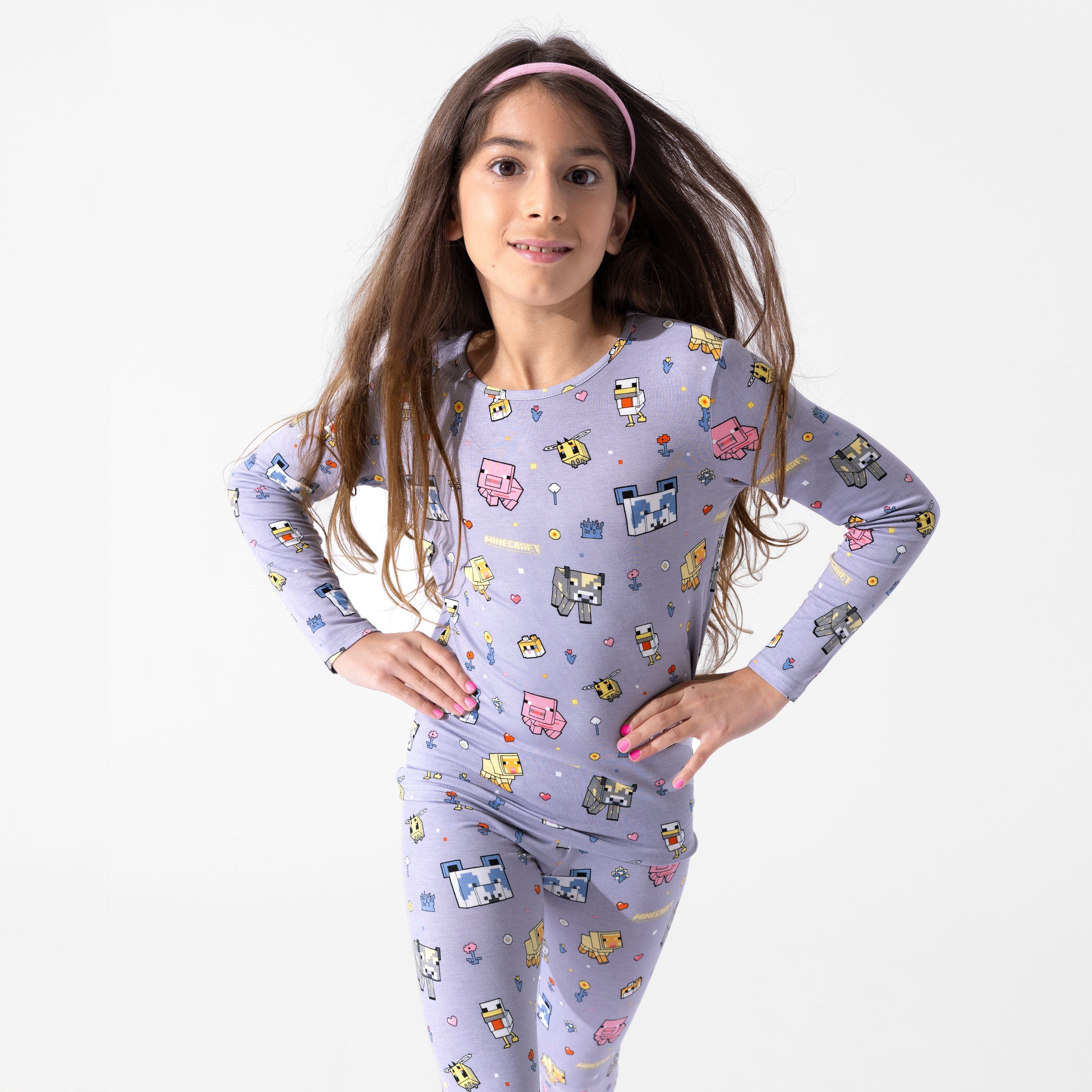 Bamboo Long Sleeve Pajama Set - Minecraft Pixel Pals - Image 5