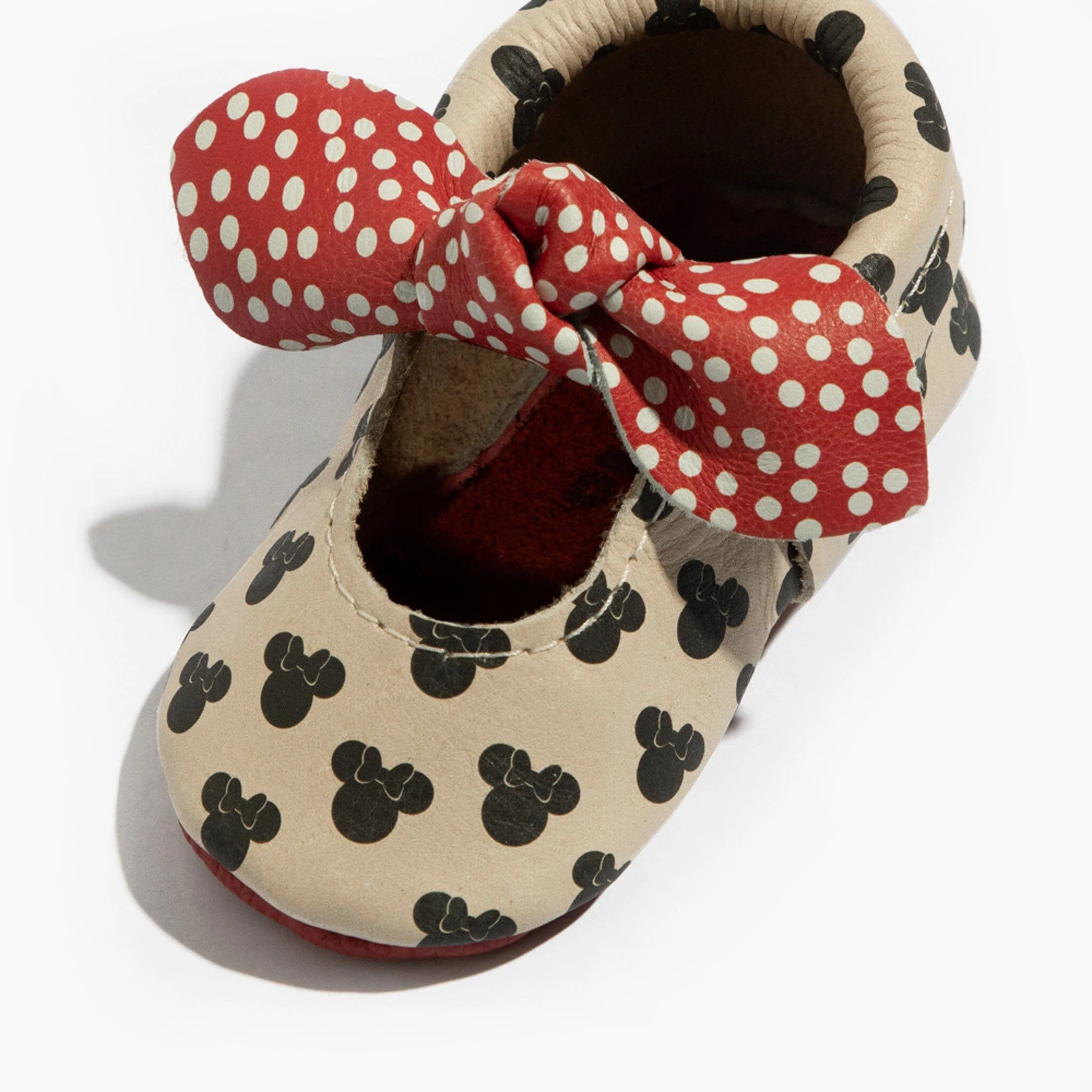 Minnie Dots Knotted Bow Baby Shoe - Image 3