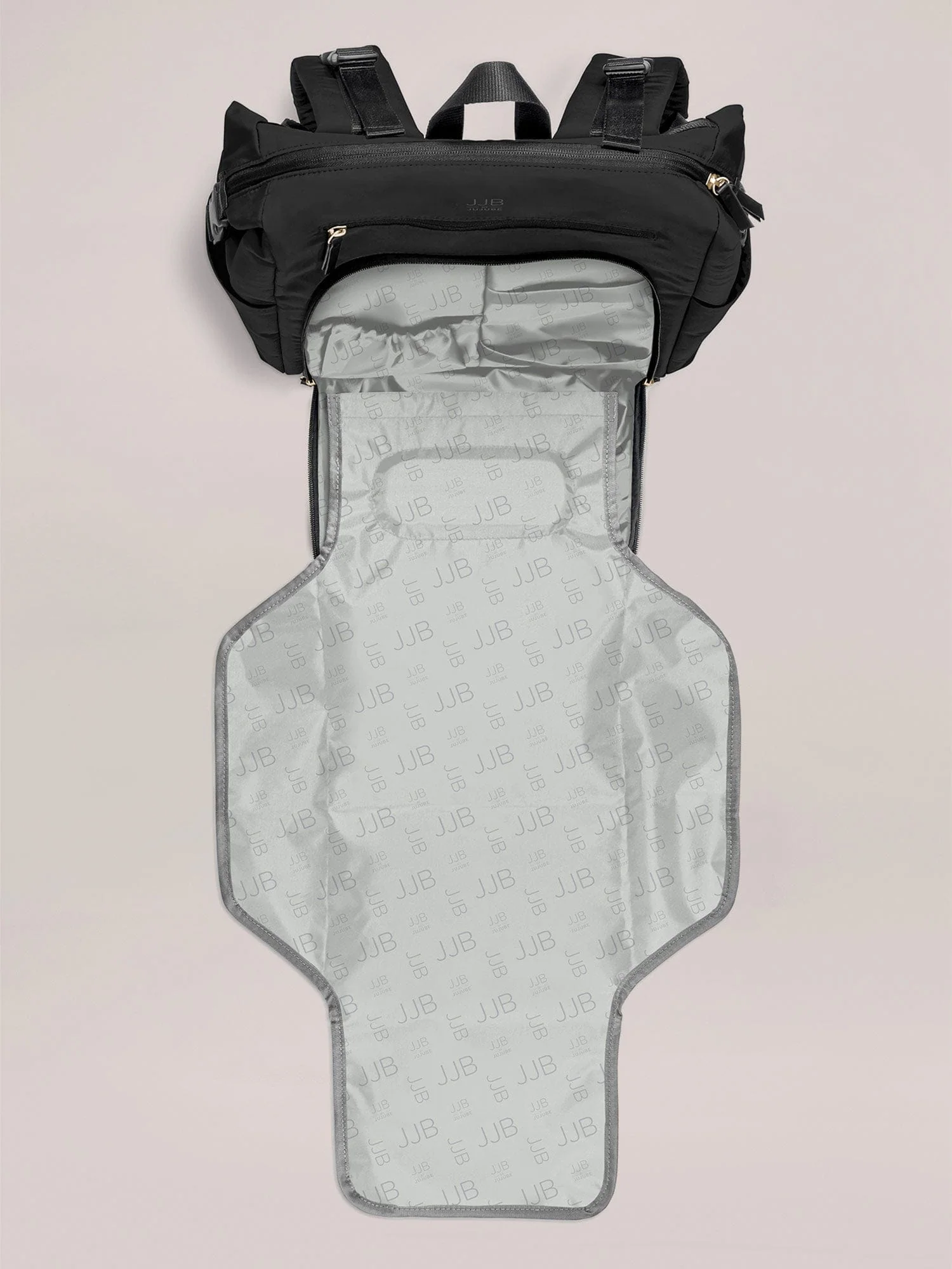 Modern Backpack Diaper Bag - Black - Image 2