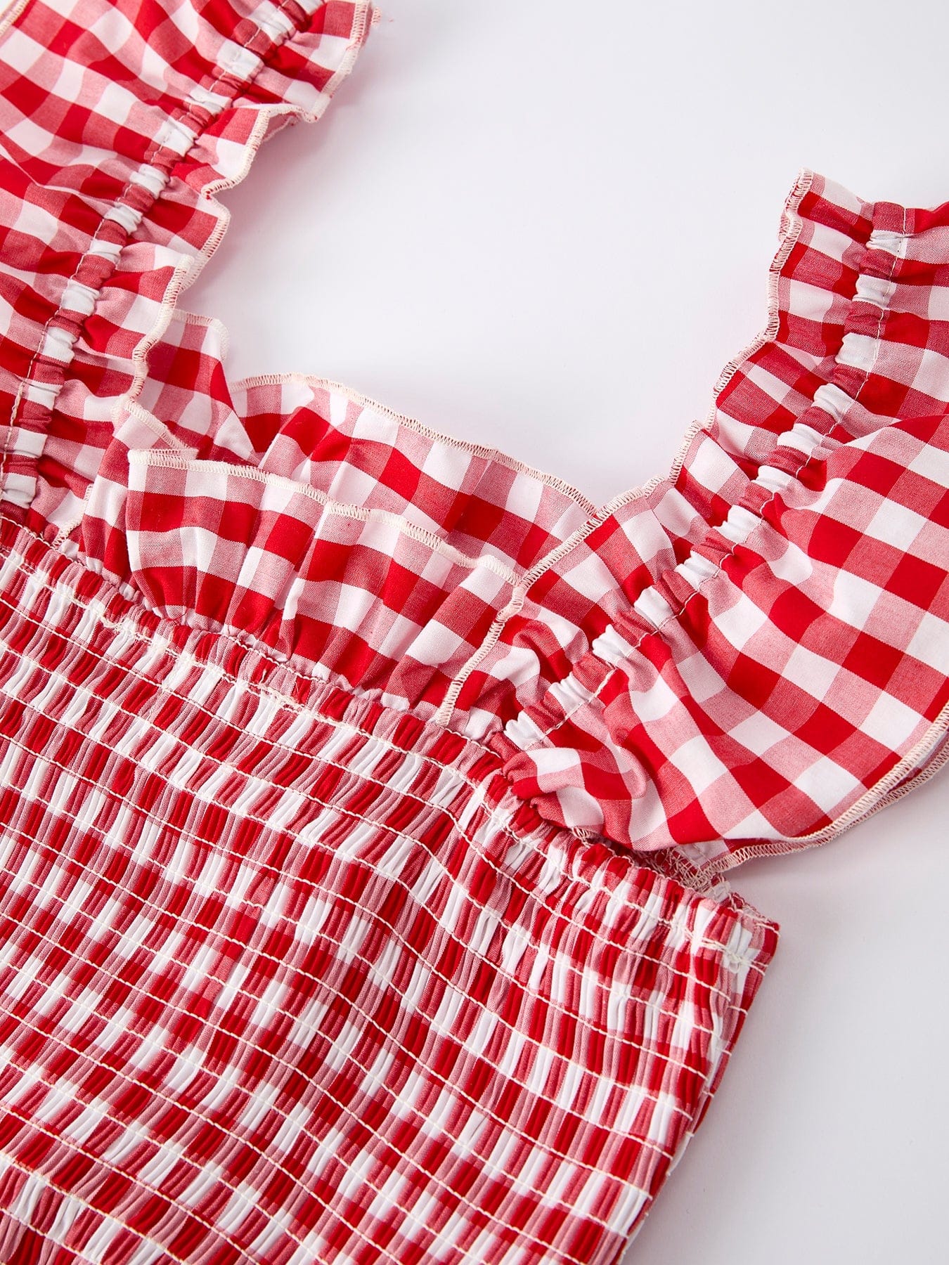 Mommy & Me Adult Dress - Red Plaid Sleeveless Outfit for Party - Image 4