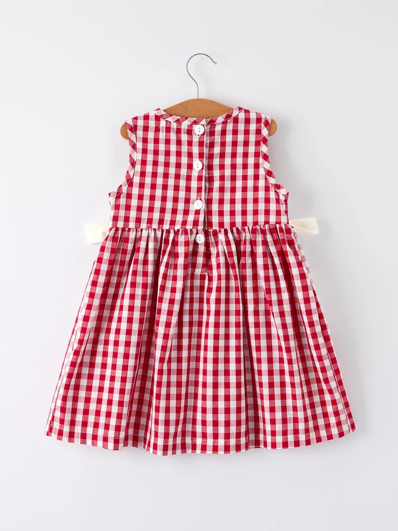 Mommy & Me Girl Dress - Dog Baseball Smocking Embroidery Outfit - Image 2