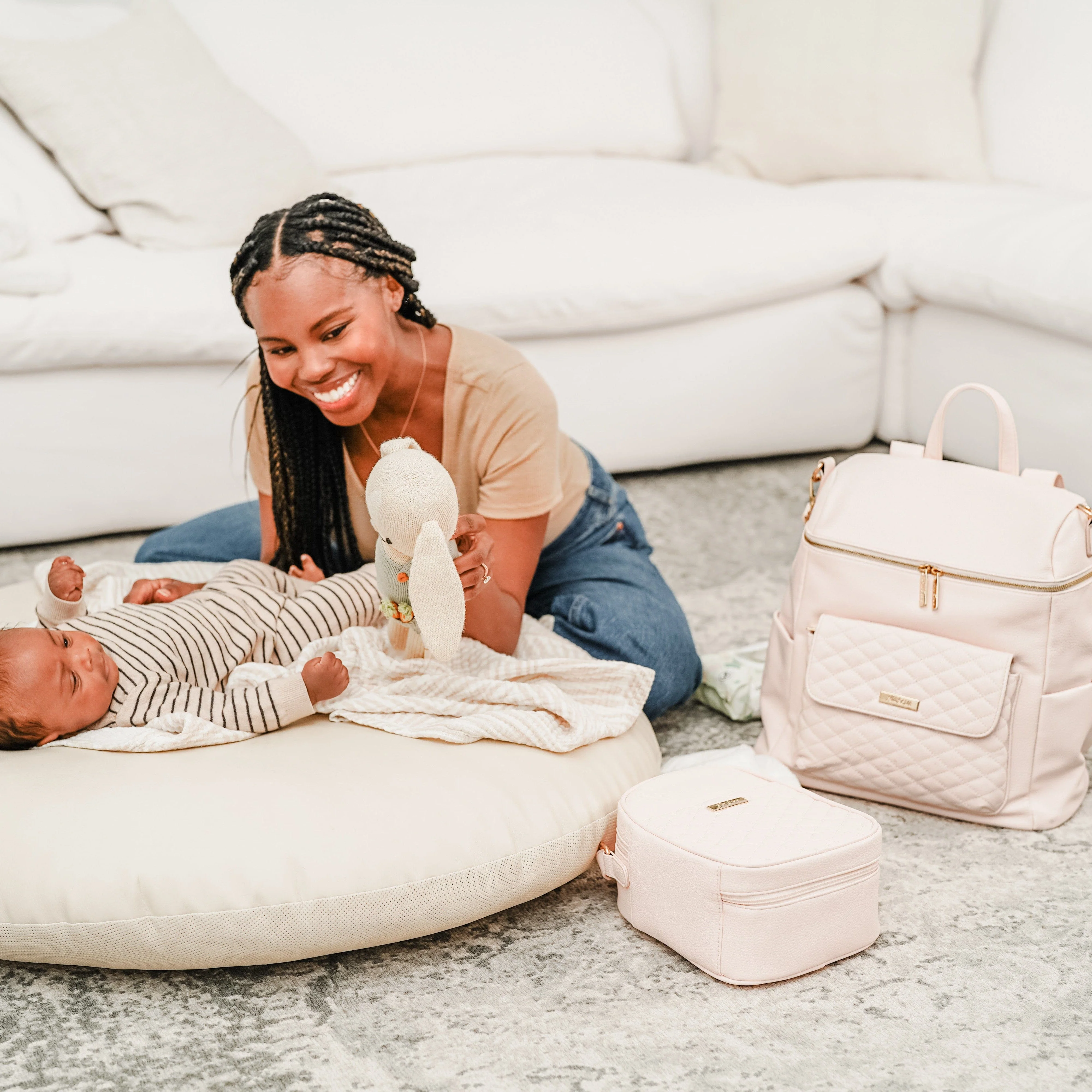 Monaco Diaper Bag - Pastel Pink - Image 12