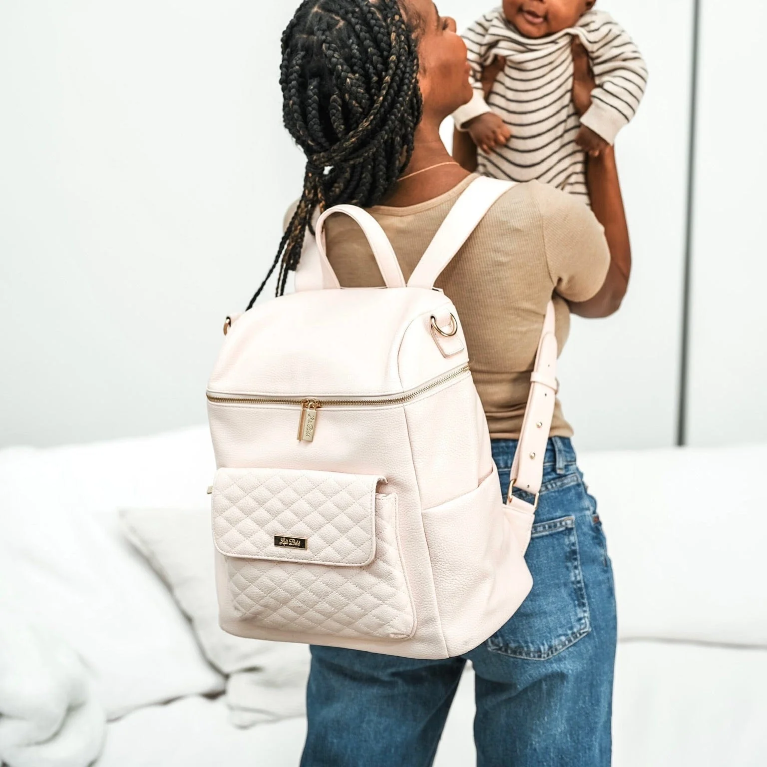 Monaco Diaper Bag - Pastel Pink - Image 13