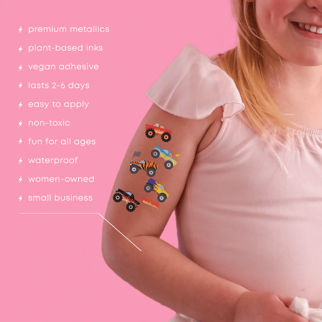 Monster Truck Variety Temporary Tattoos Set - Image 3