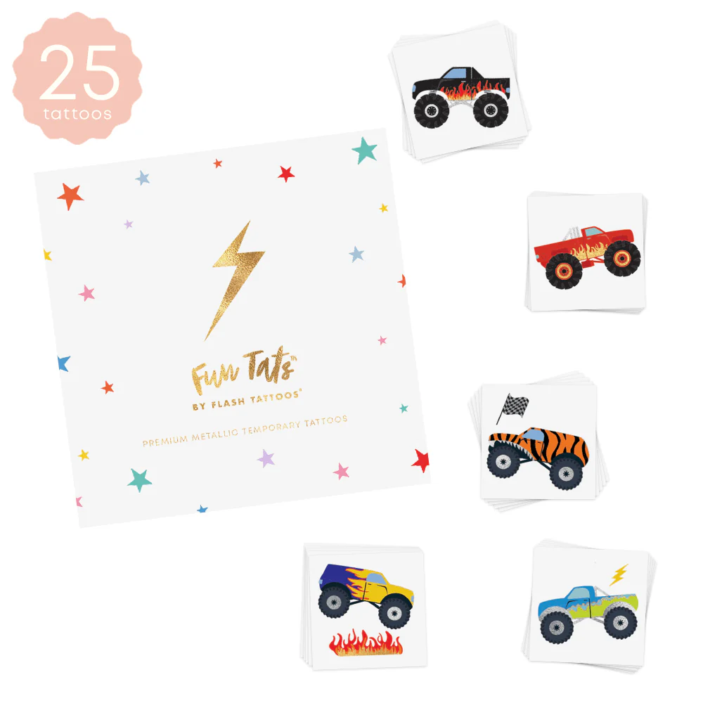 Monster Truck Variety Temporary Tattoos Set - Image 4