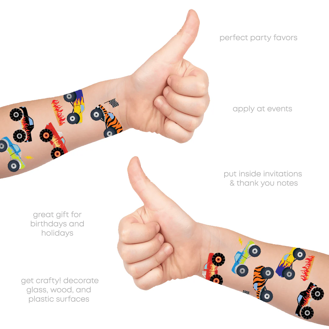 Monster Truck Variety Temporary Tattoos Set - Image 5
